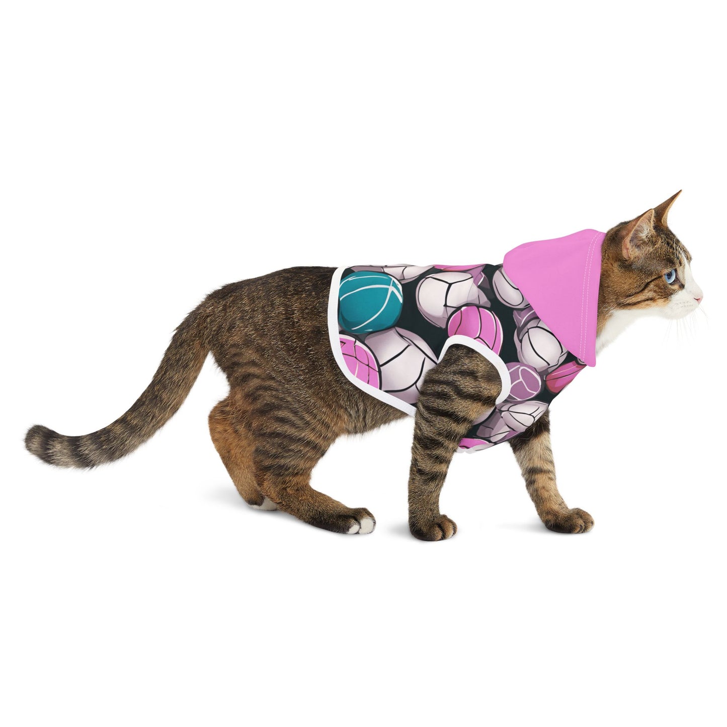 Volleyball Pink Pet Hoodie