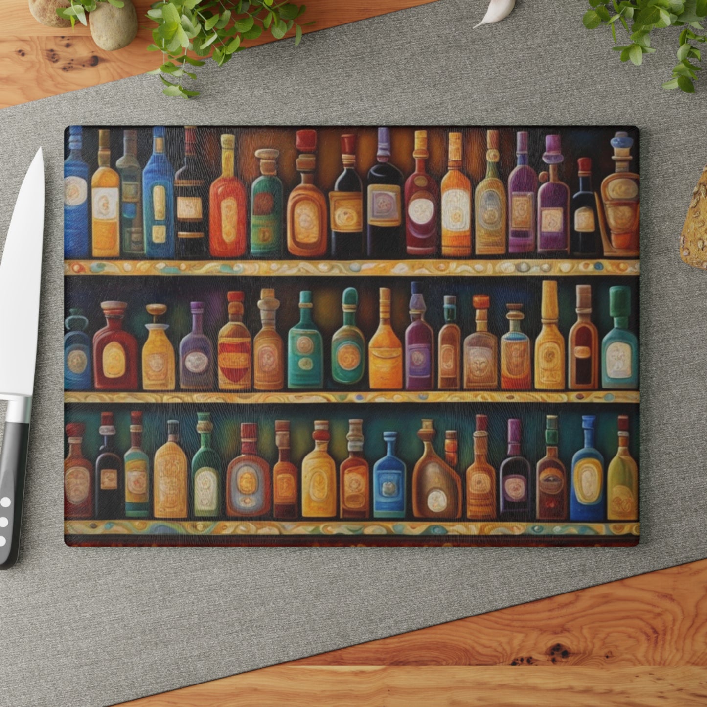 Top Shelf Tempered Glass Cutting Board