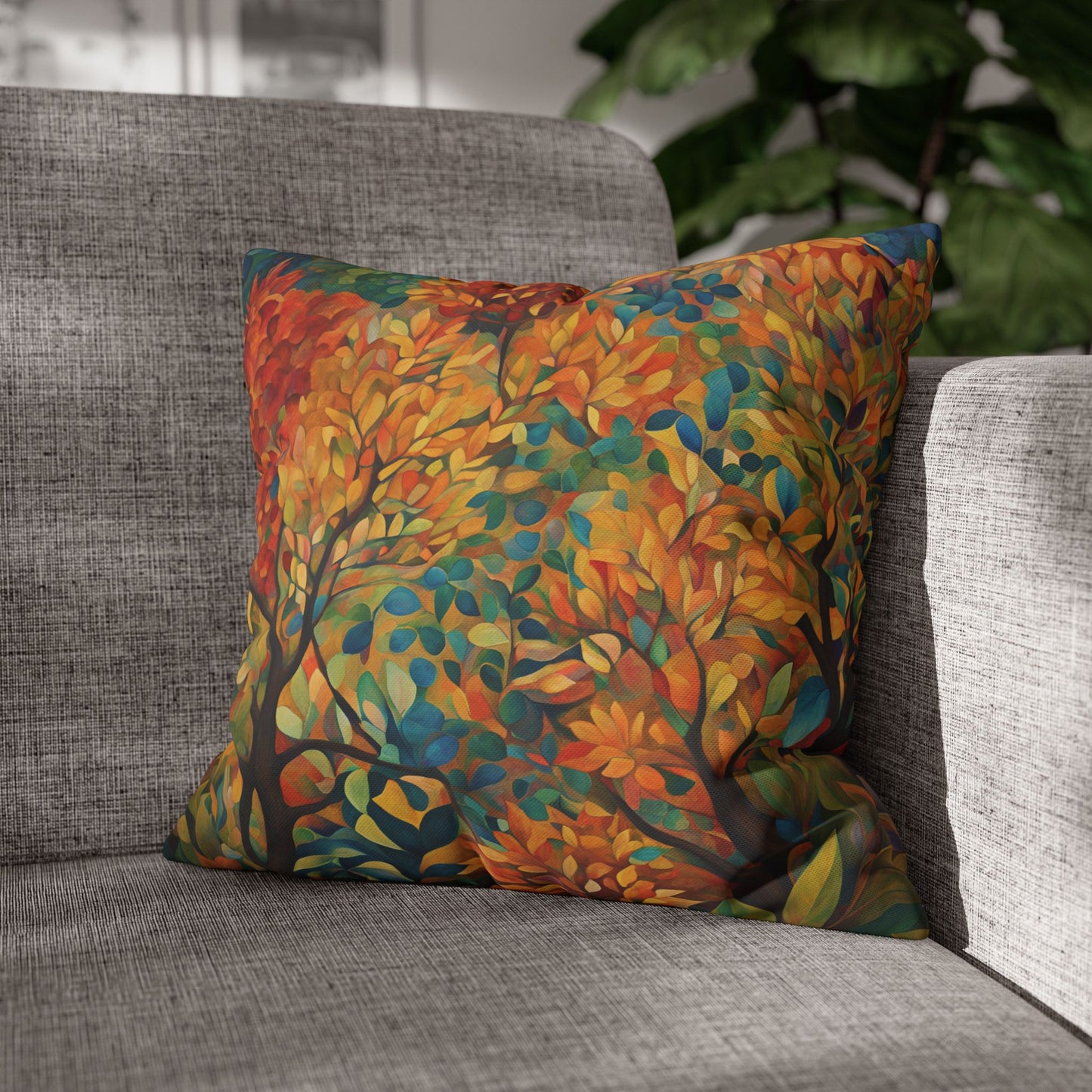 Autumn Square Poly Canvas Pillowcase