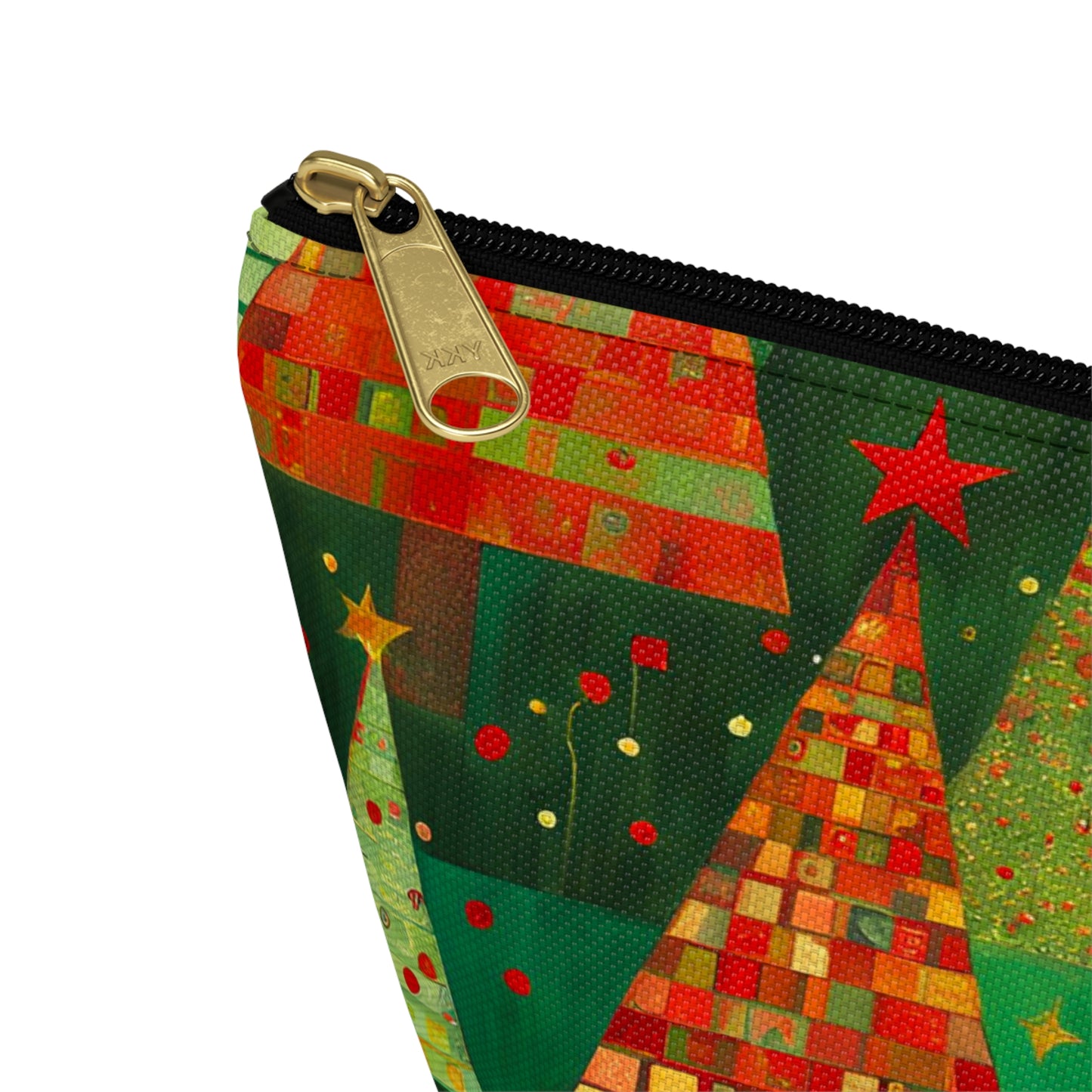 Christmas Tree Forest Accessory Pouch w T-bottom