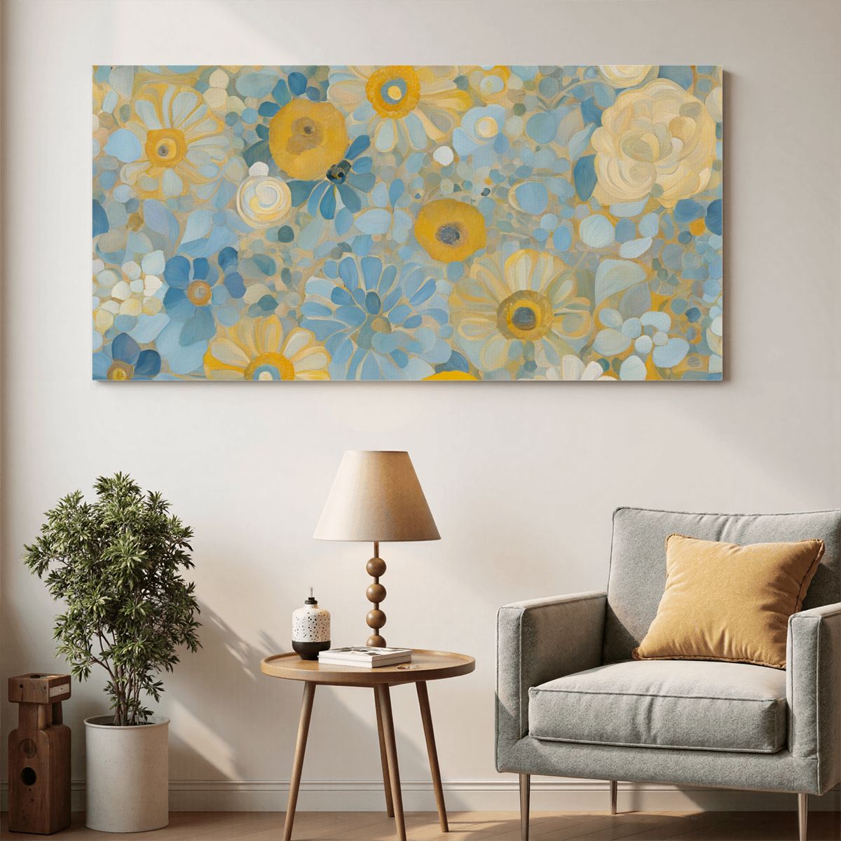 60" x 30" Printed Canvas Fabric Wall Art - No Frame (Made in USA)