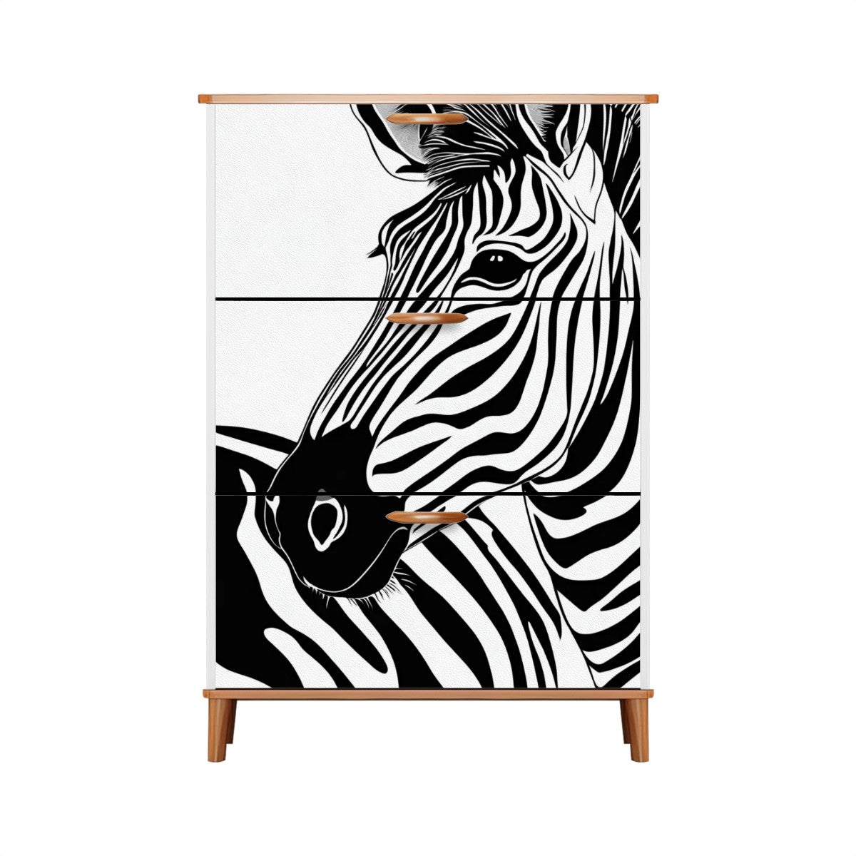 Zebra Shoe Cabinet (Made in USA)