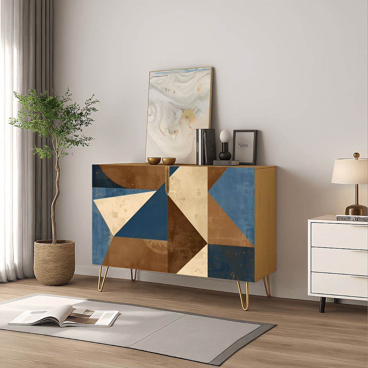 Modern Wooden Storage Cabinet (Made in USA)