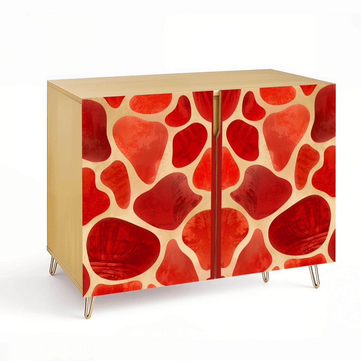 Red Giraffe Wooden Storage Cabinet (Made in USA)