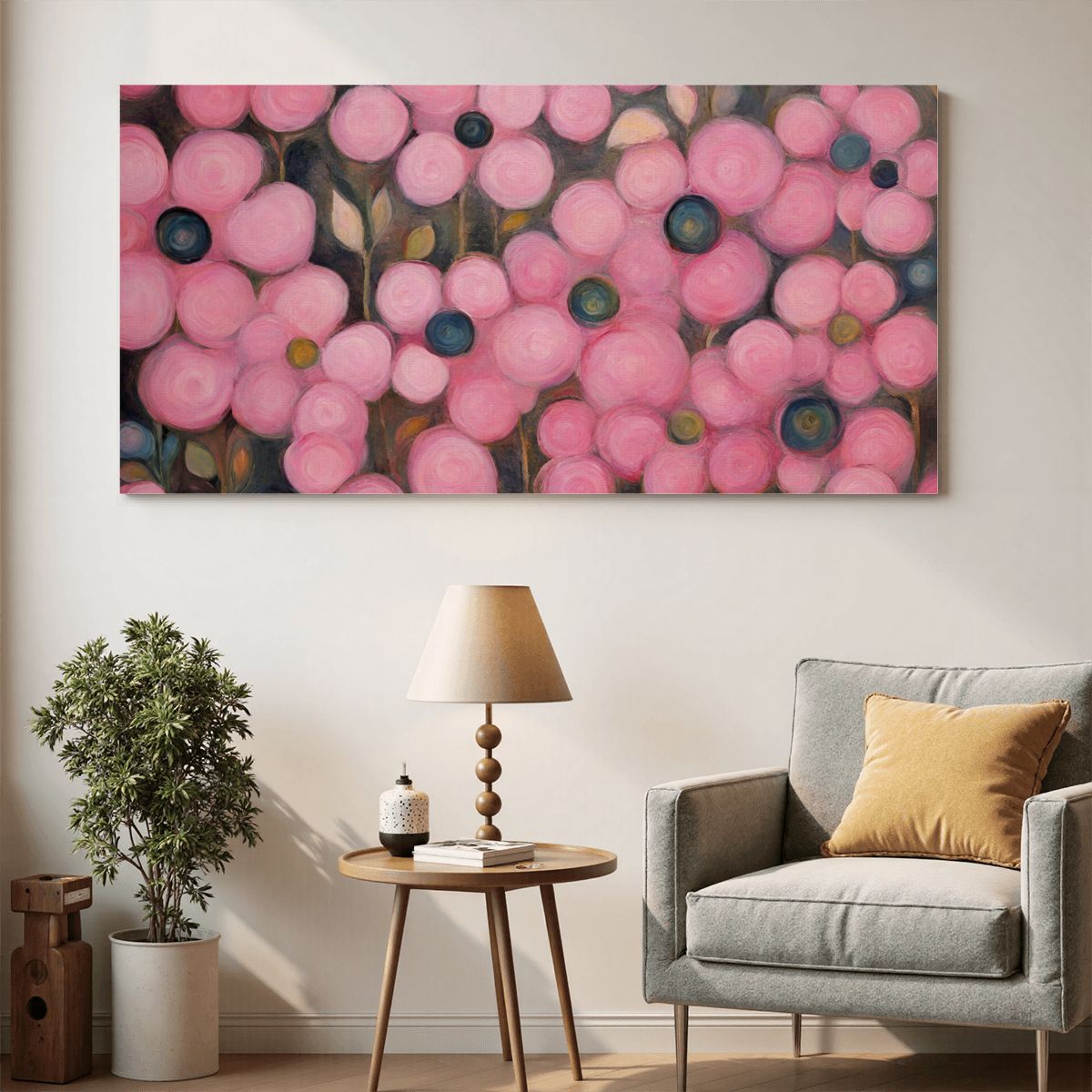 60" x 30" Printed Canvas Fabric Wall Art - No Frame (Made in USA)