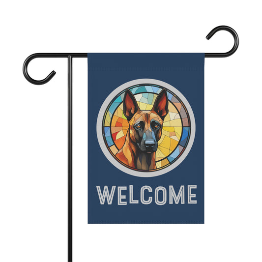 Belgian Malinois Welcome 2-Sided Garden & House Flag/Banner