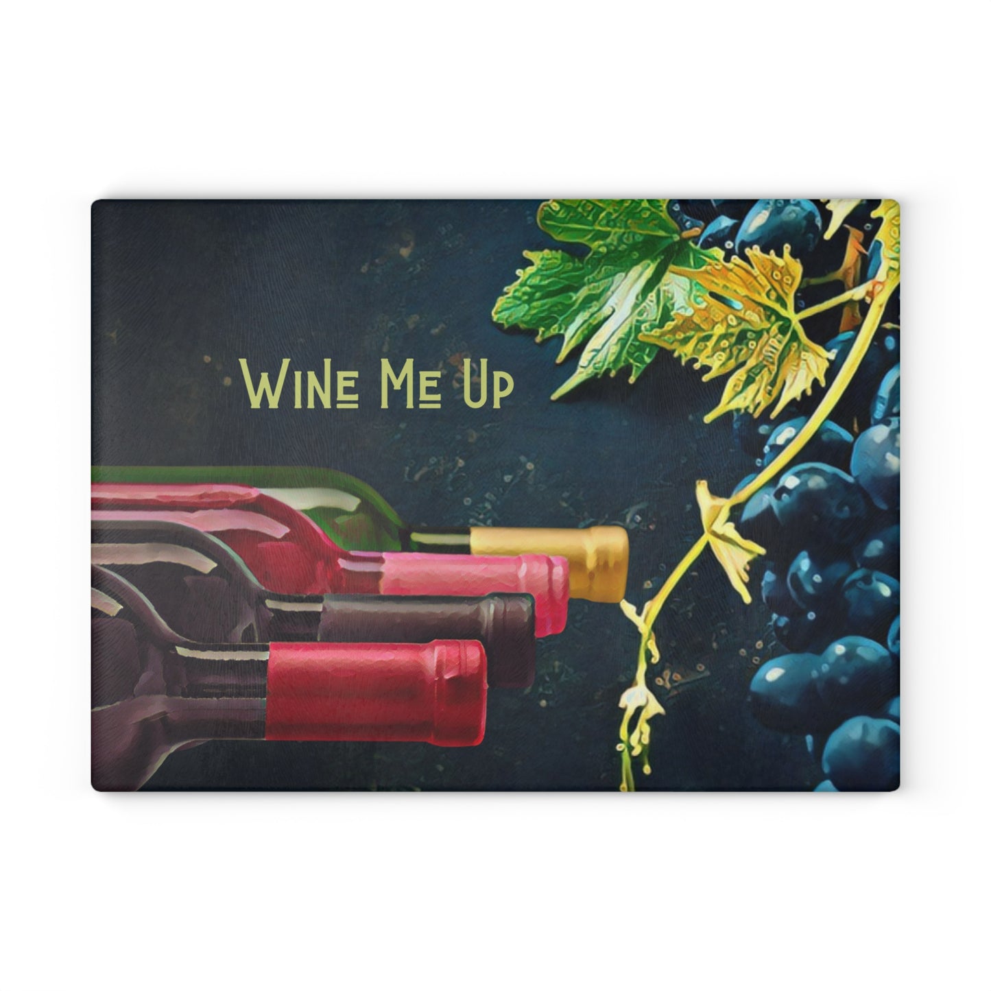 Wine Me Up Tempered Glass Cutting Board