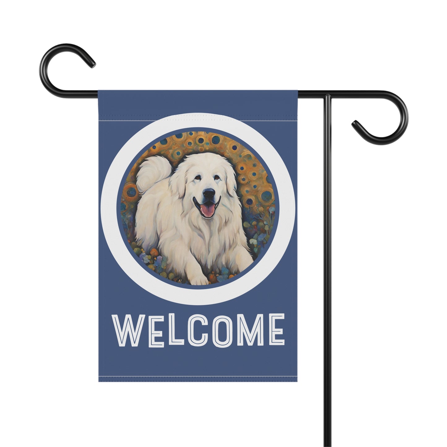 Great Pyrenees Welcome 2-Sided Garden & House Flag/Banner