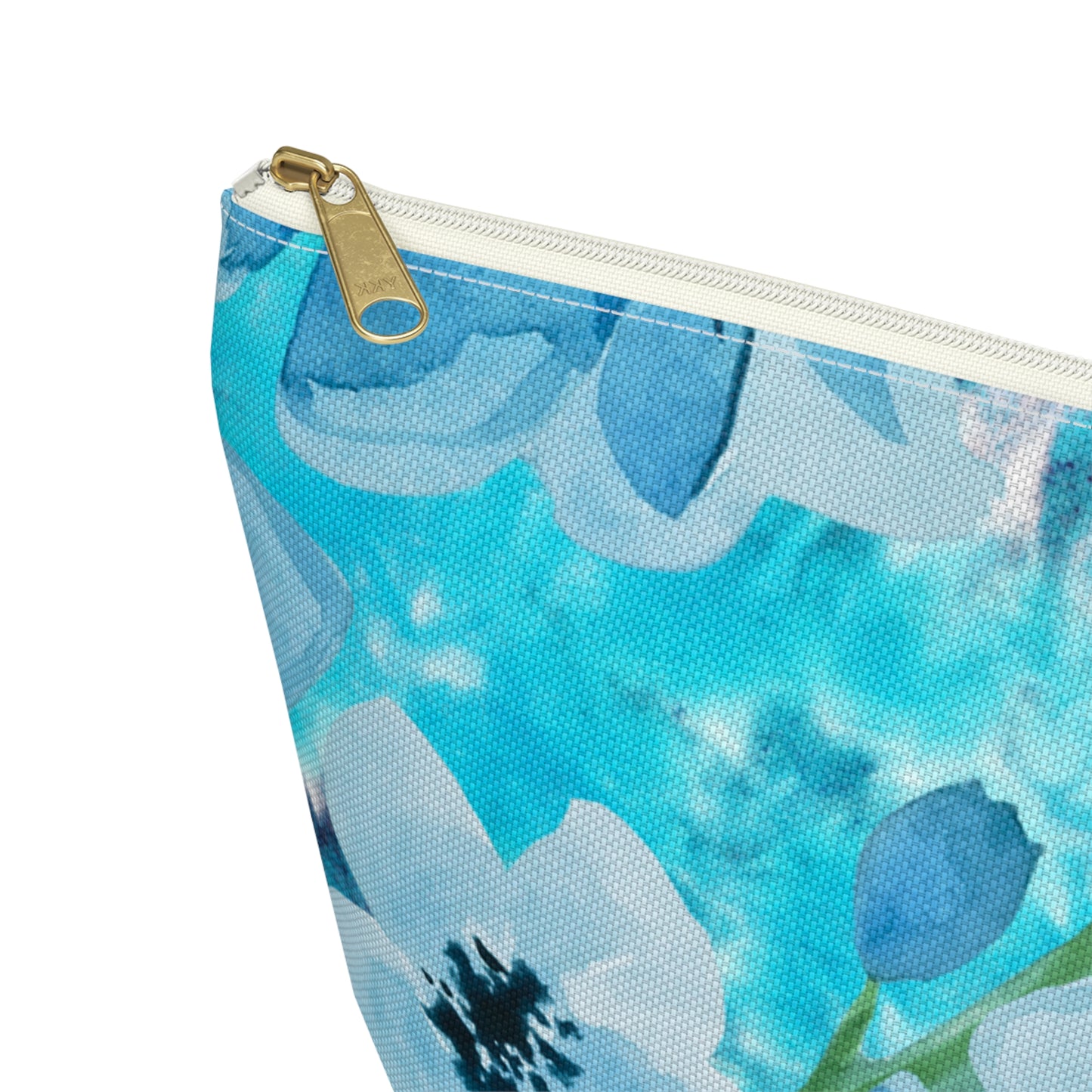 Nordic Floral Makeup Accessory Pouch w T-bottom