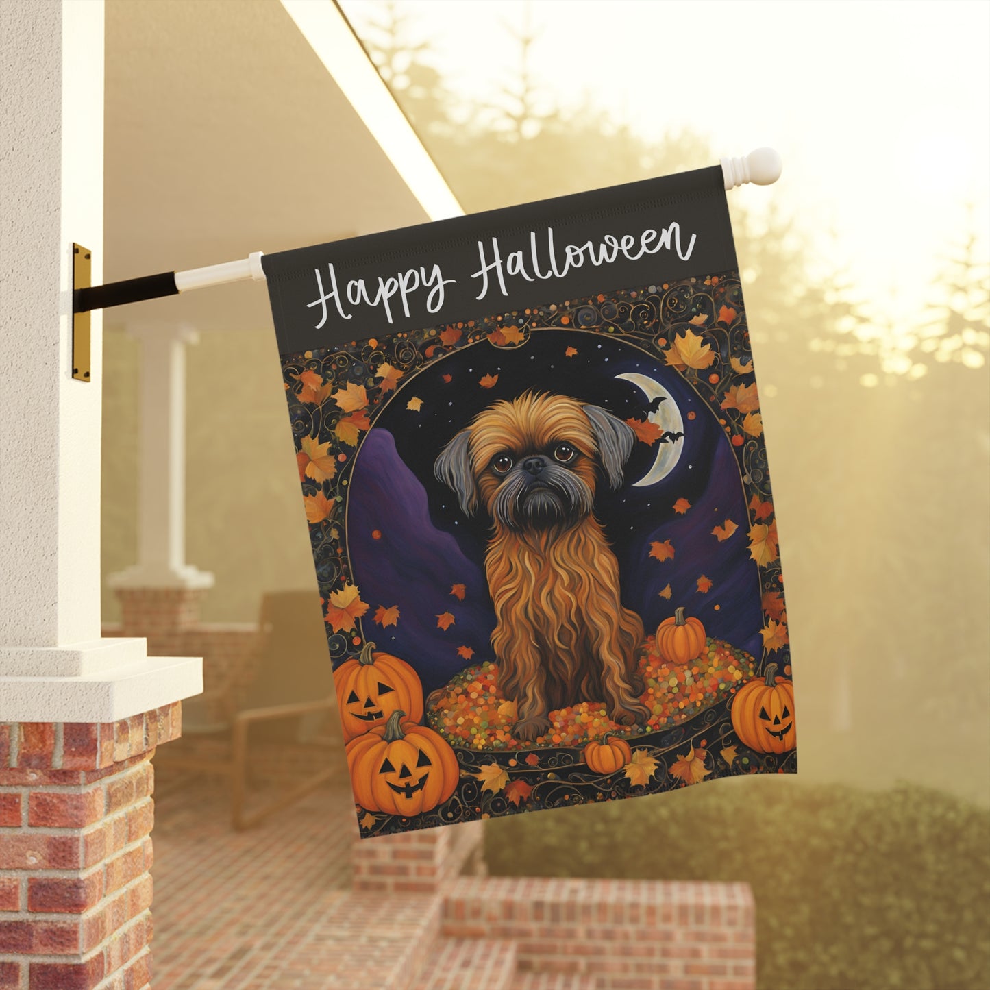 Griffin Happy Halloween 2-Sided Garden & House Flag/Banner