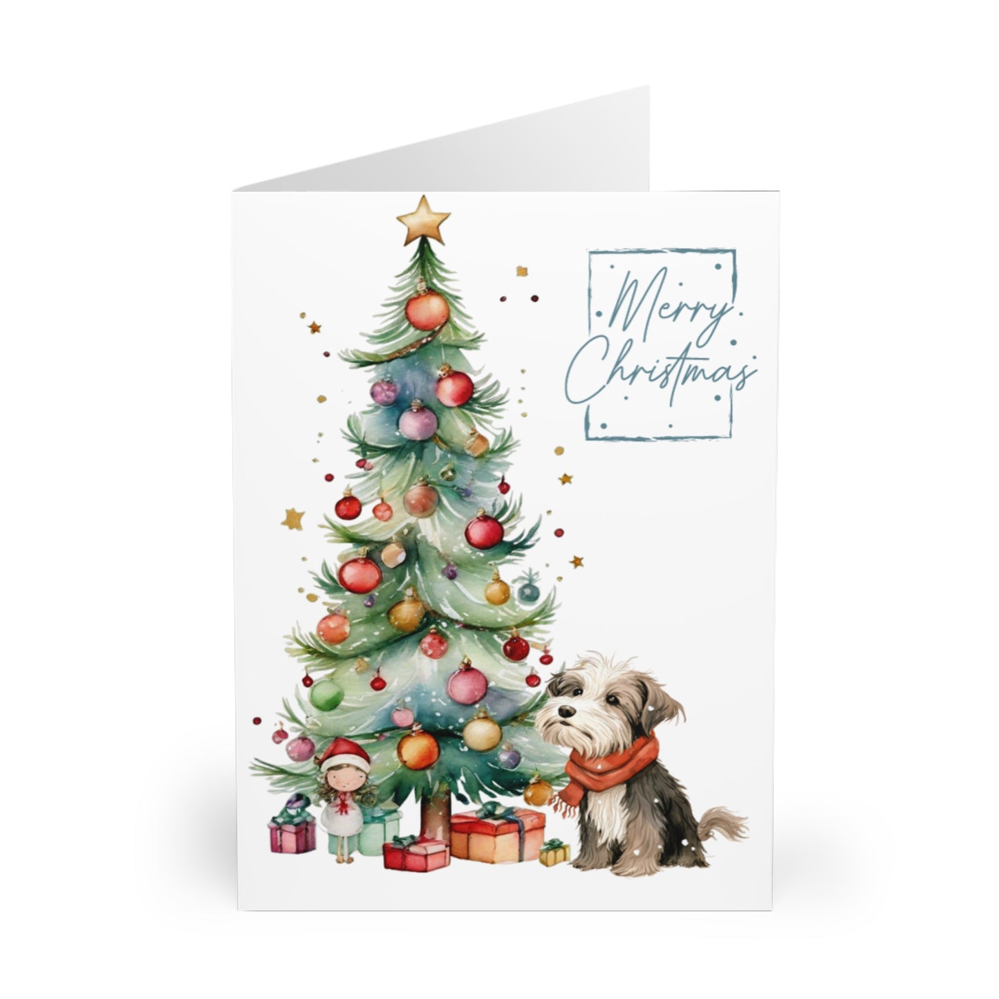 Havanese Merry Christmas Tree Cards (5 Pack Blank Inside)