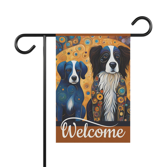 Rusty & Schroeder Welcome 2-Sided Garden & House Flag/Banner