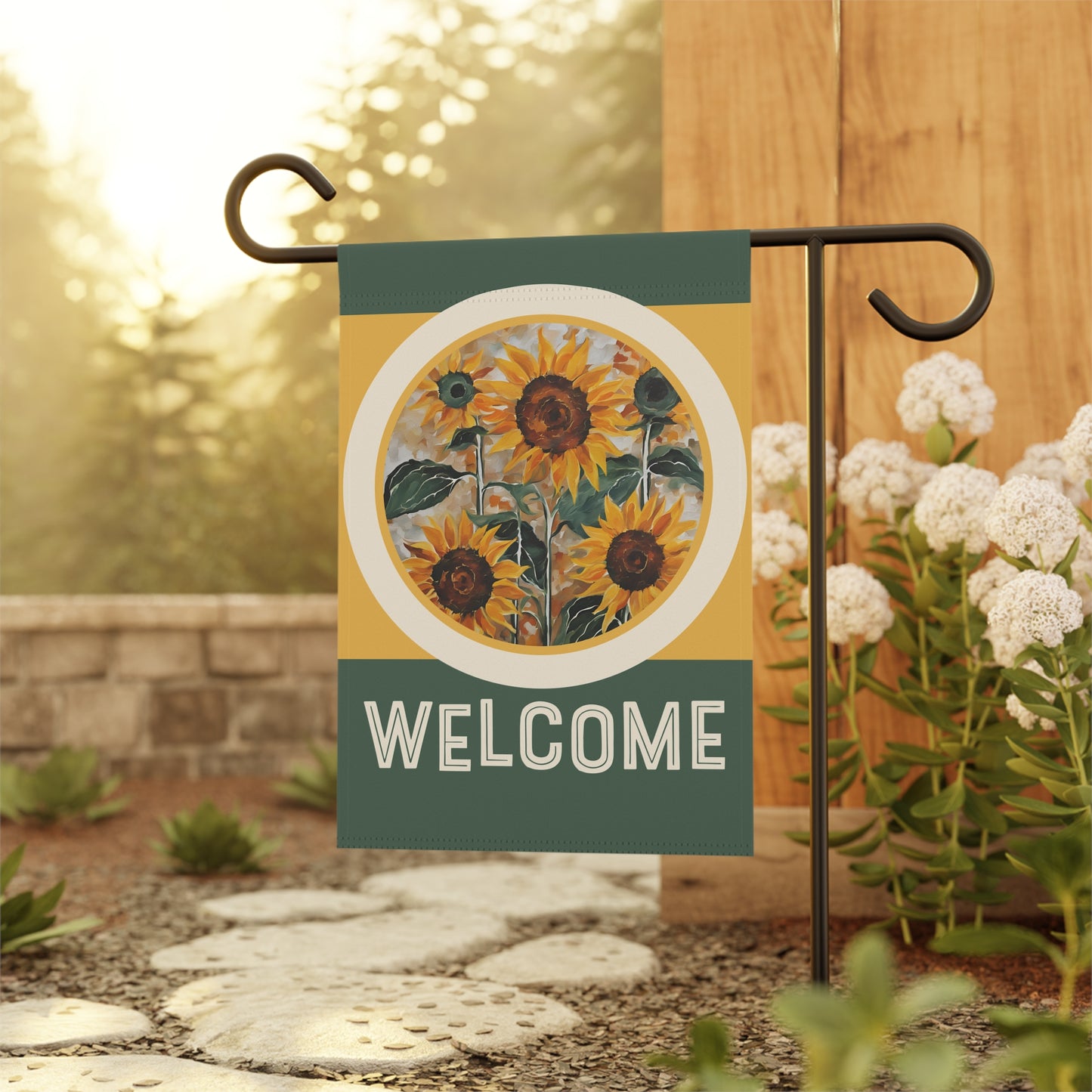 Sunflowers on My Mind Welcome 2-Sided Garden & House Flag/Banner