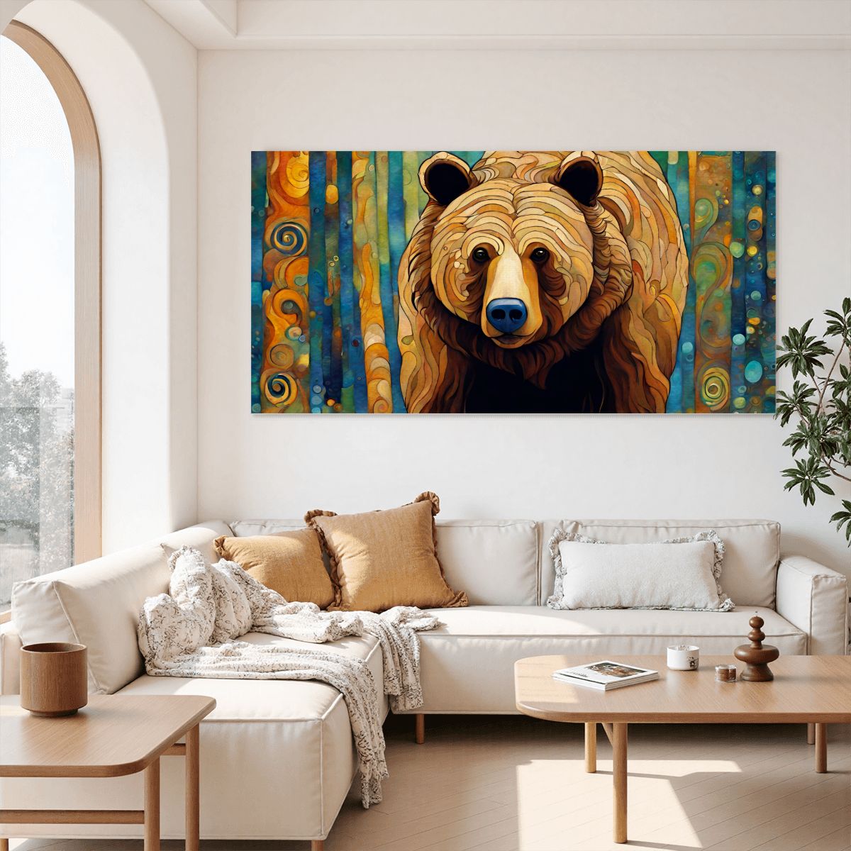 60" x 30" Printed Canvas Fabric Wall Art - No Frame (Made in USA)