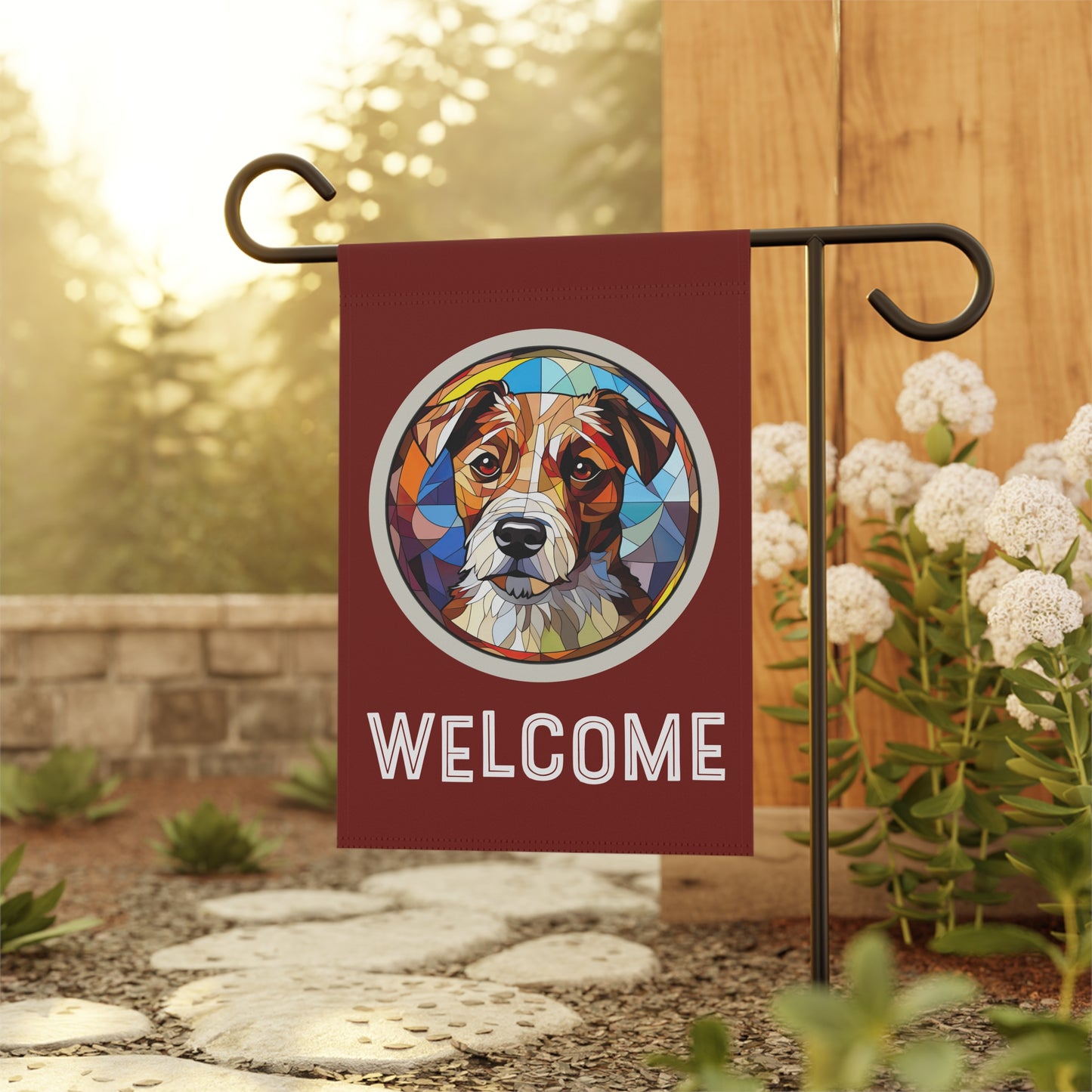 Russell Terrier Welcome 2-Sided Garden & House Flag/Banner