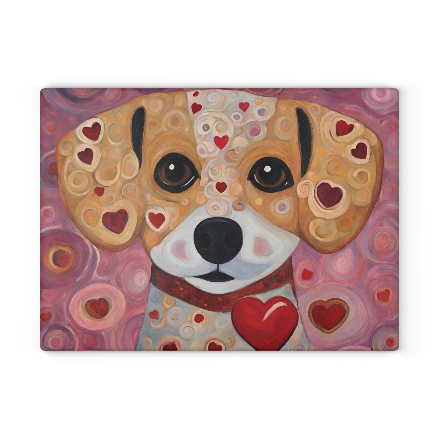 Puppy Love Tempered Glass Cutting Board