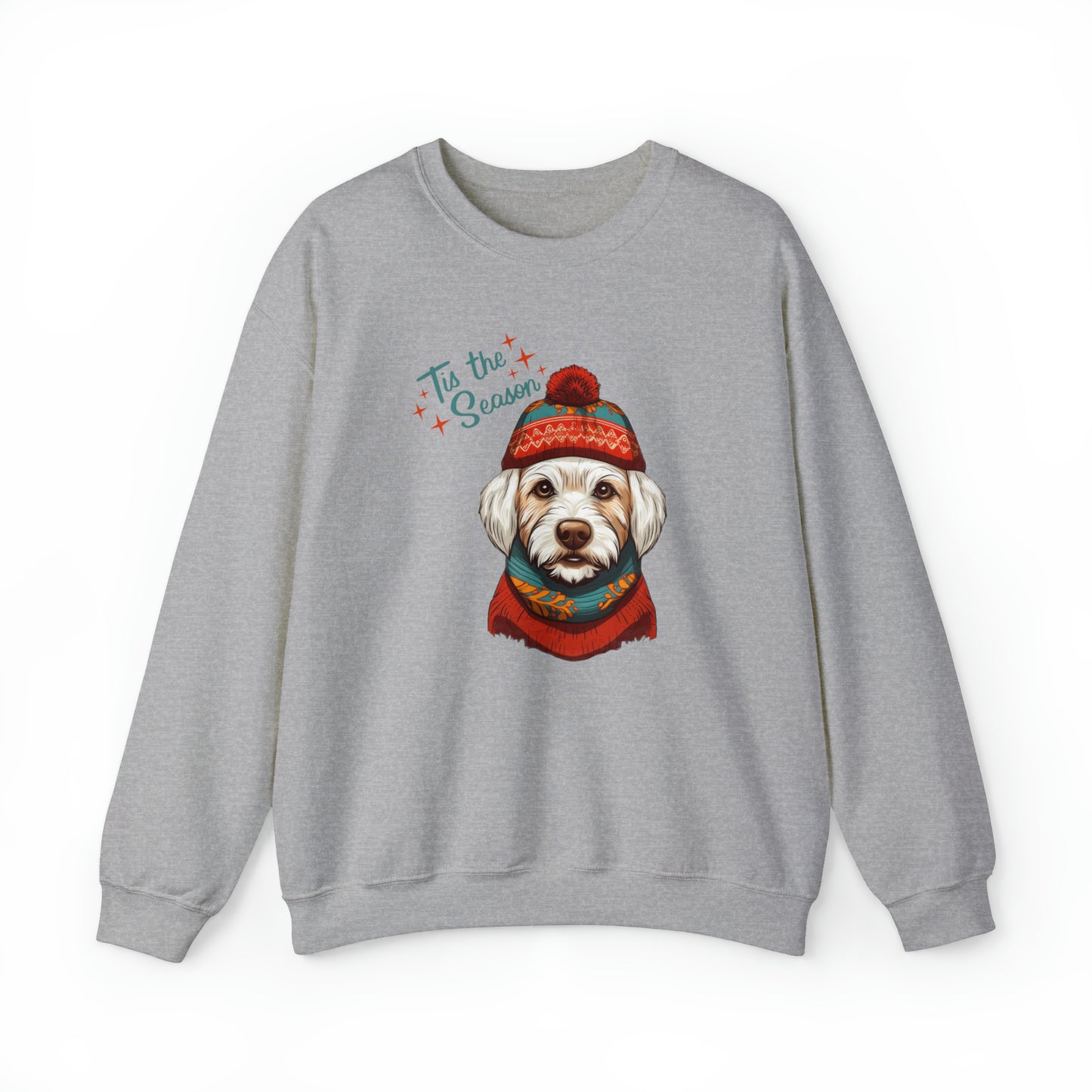 West Highland Terrier in Hat & Scarf Tis the Season Unisex Heavy Blend™ Crewneck Sweatshirt