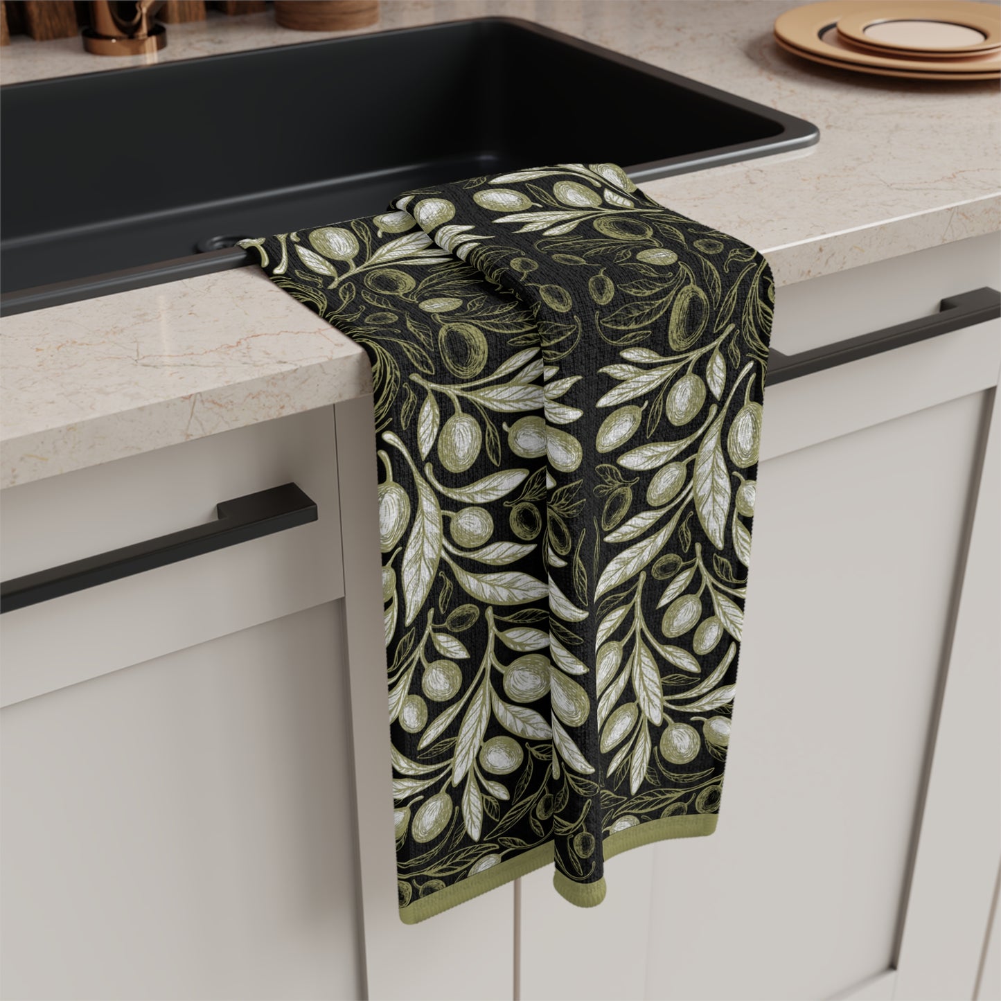 Many Olives Microfiber Tea Towel