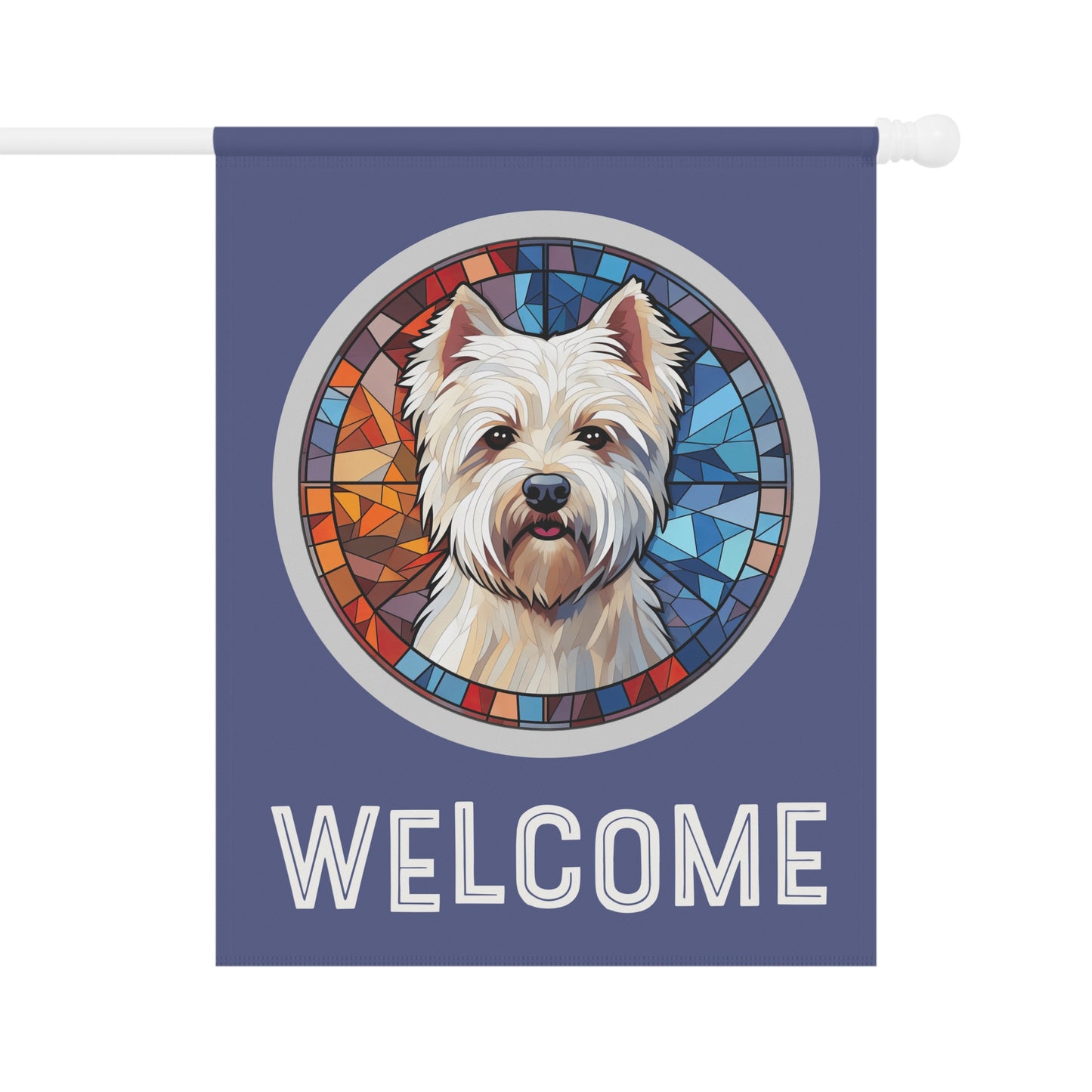 West Highland Terrier Welcome 2-Sided Garden & House Flag/Banner