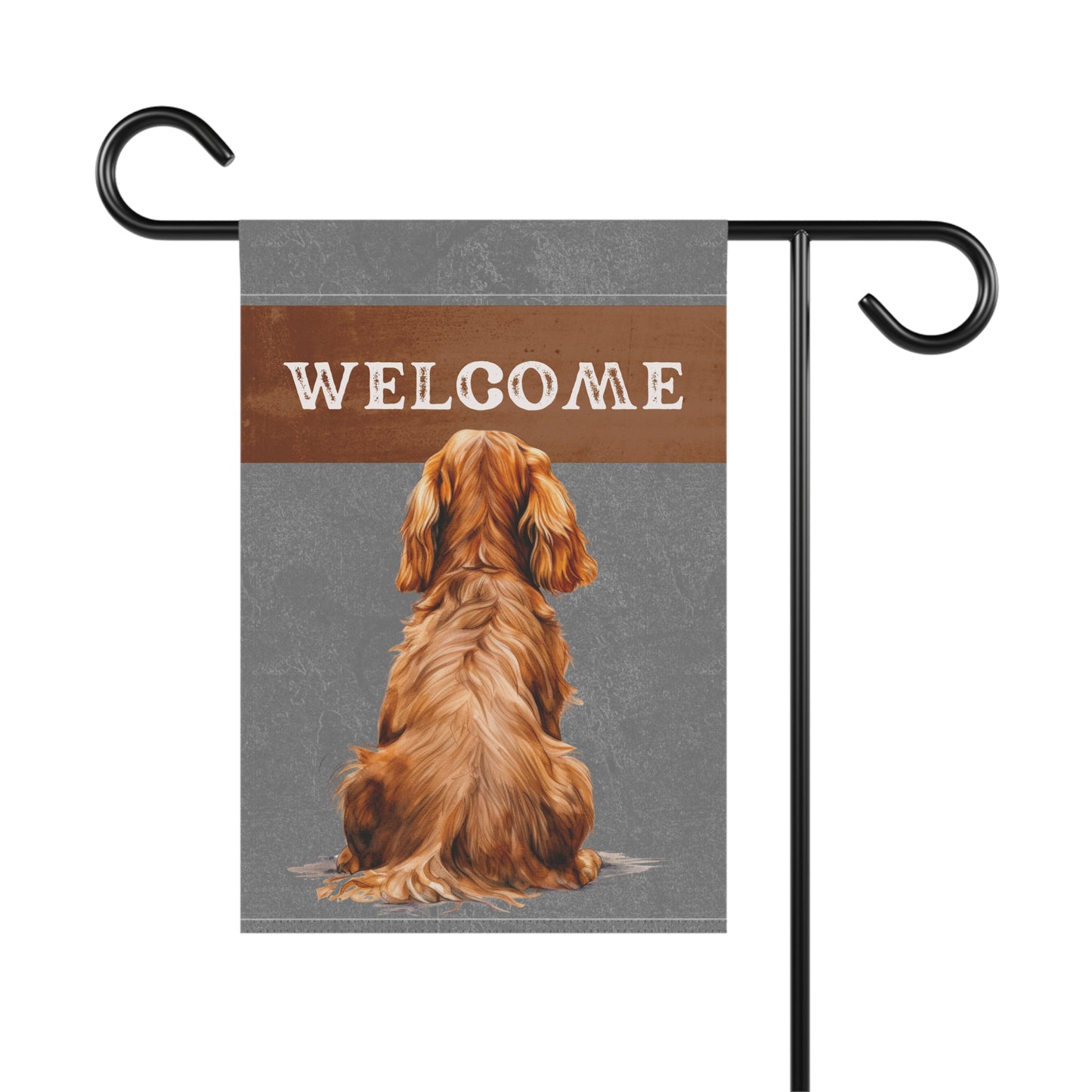 Cocker Spaniel Welcome 2-Sided Garden & House Flag/Banner