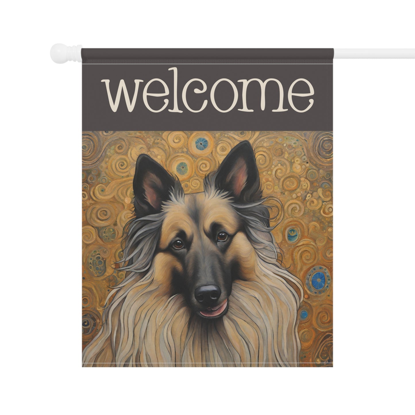 Belgian Tervuren Welcome 2-Sided Garden & House Flag/Banner