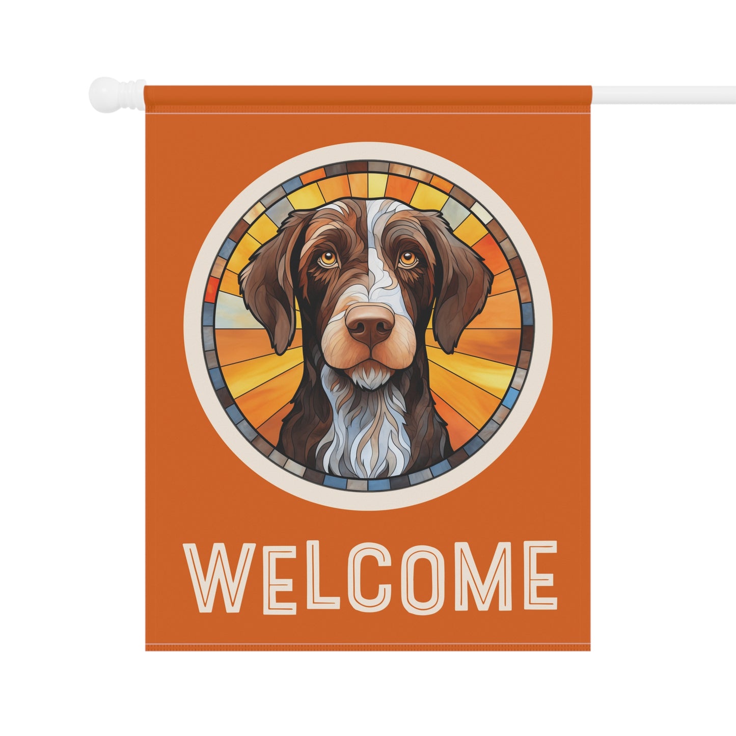 German Wirehaired Pointer Welcome 2-Sided Garden & House Flag/Banner