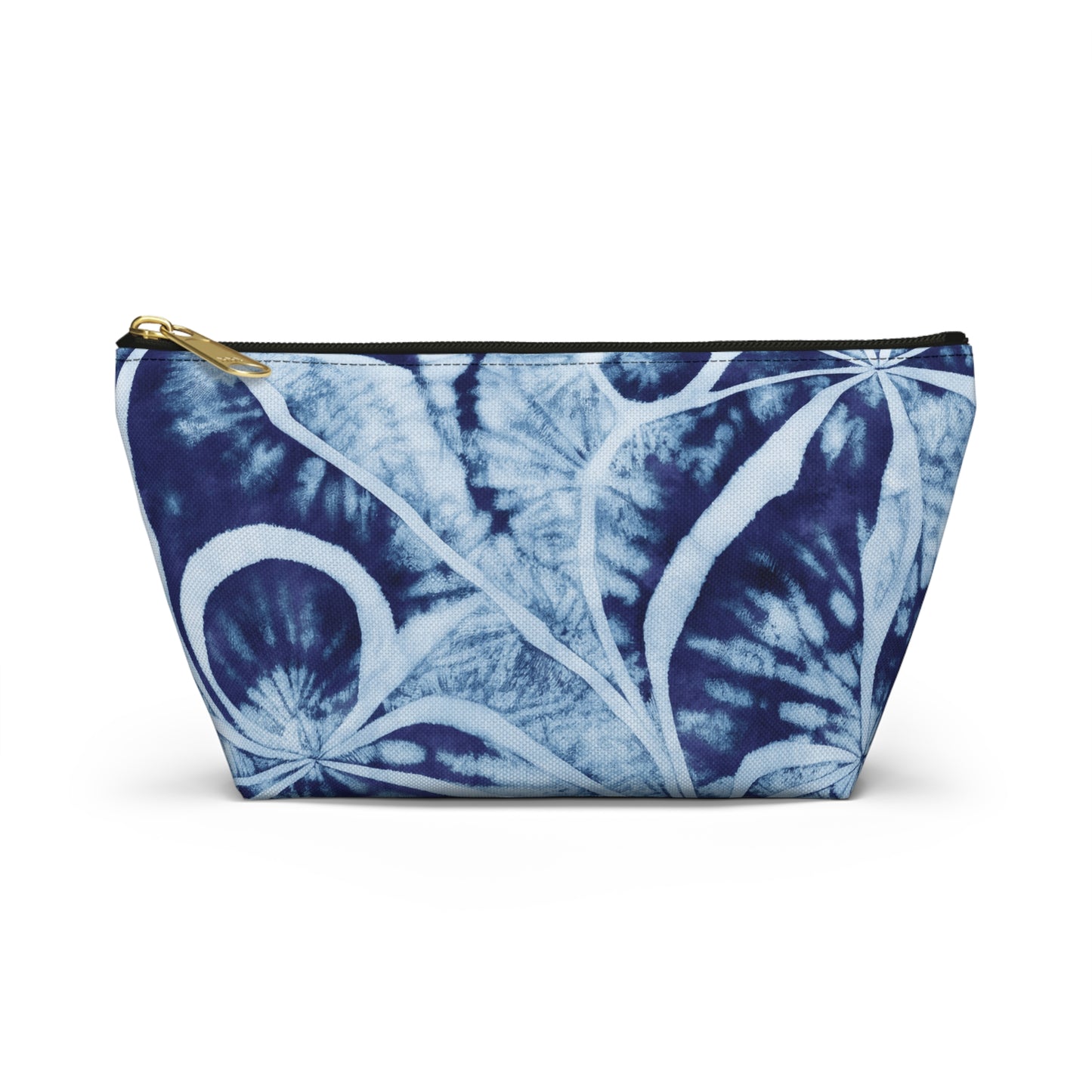 Shibori Indigo Accessory Pouch w T-bottom