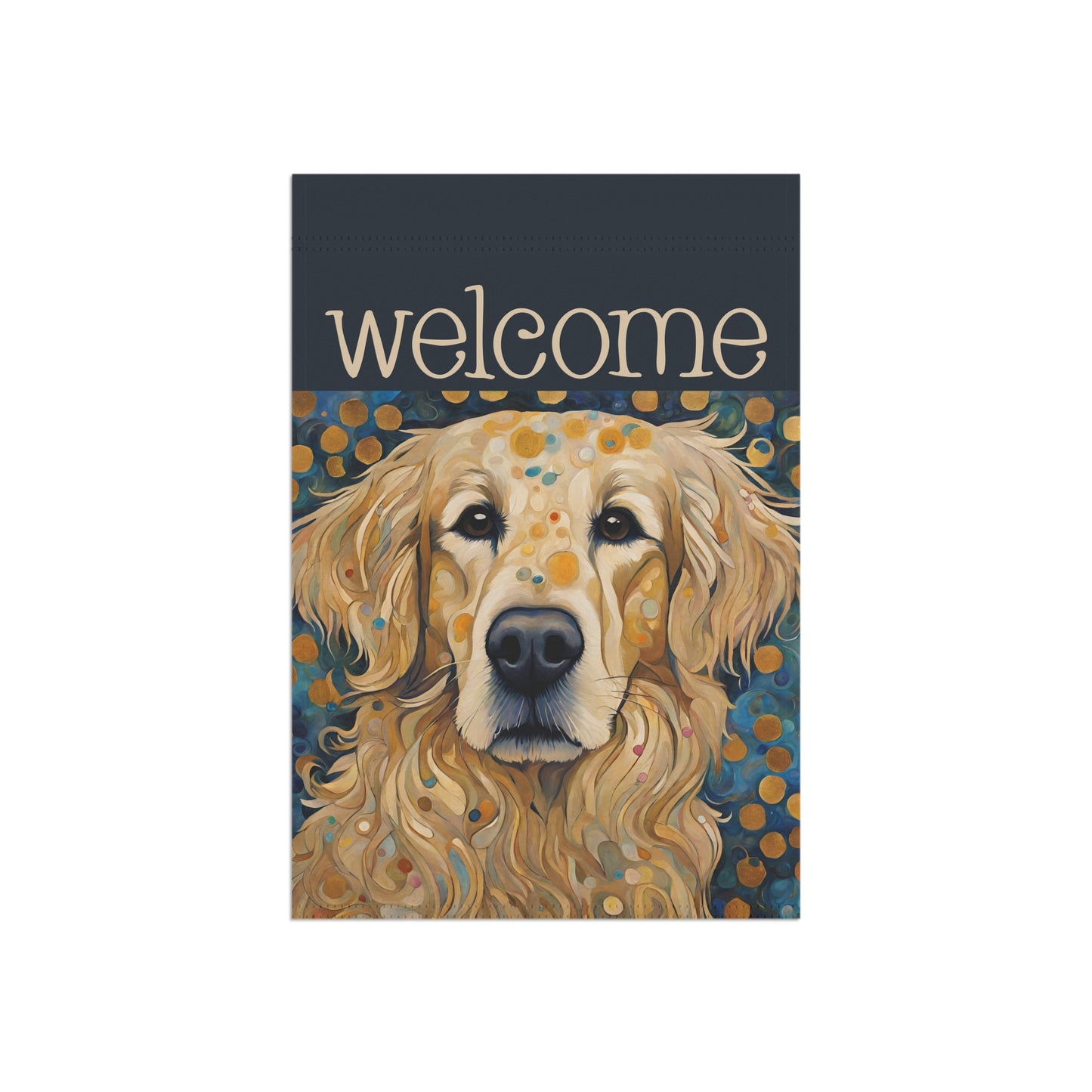 Golden Retriever Welcome 2-Sided Garden & House Flag/Banner