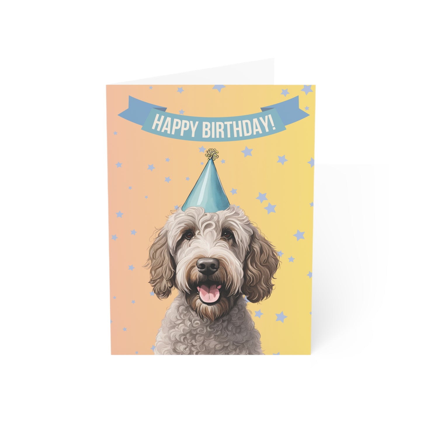 Labradoodle Happy Birthday 5 x 7 Greeting Cards (10 Pack)