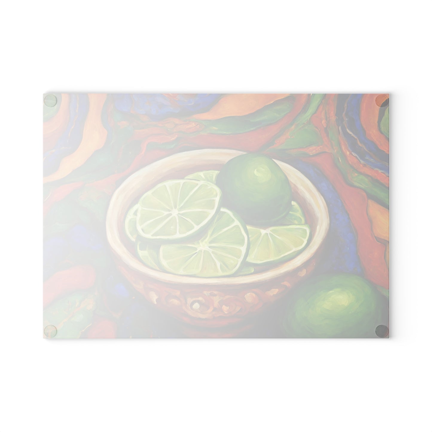 Bowl of Limes Tempered Glass Cutting Board