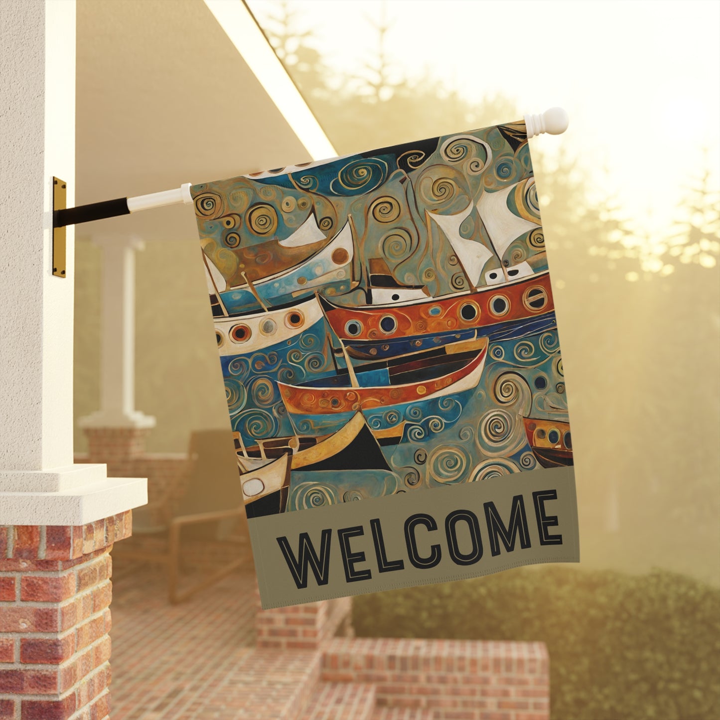 The Harbor Welcome 2-Sided Garden & House Flag/Banner