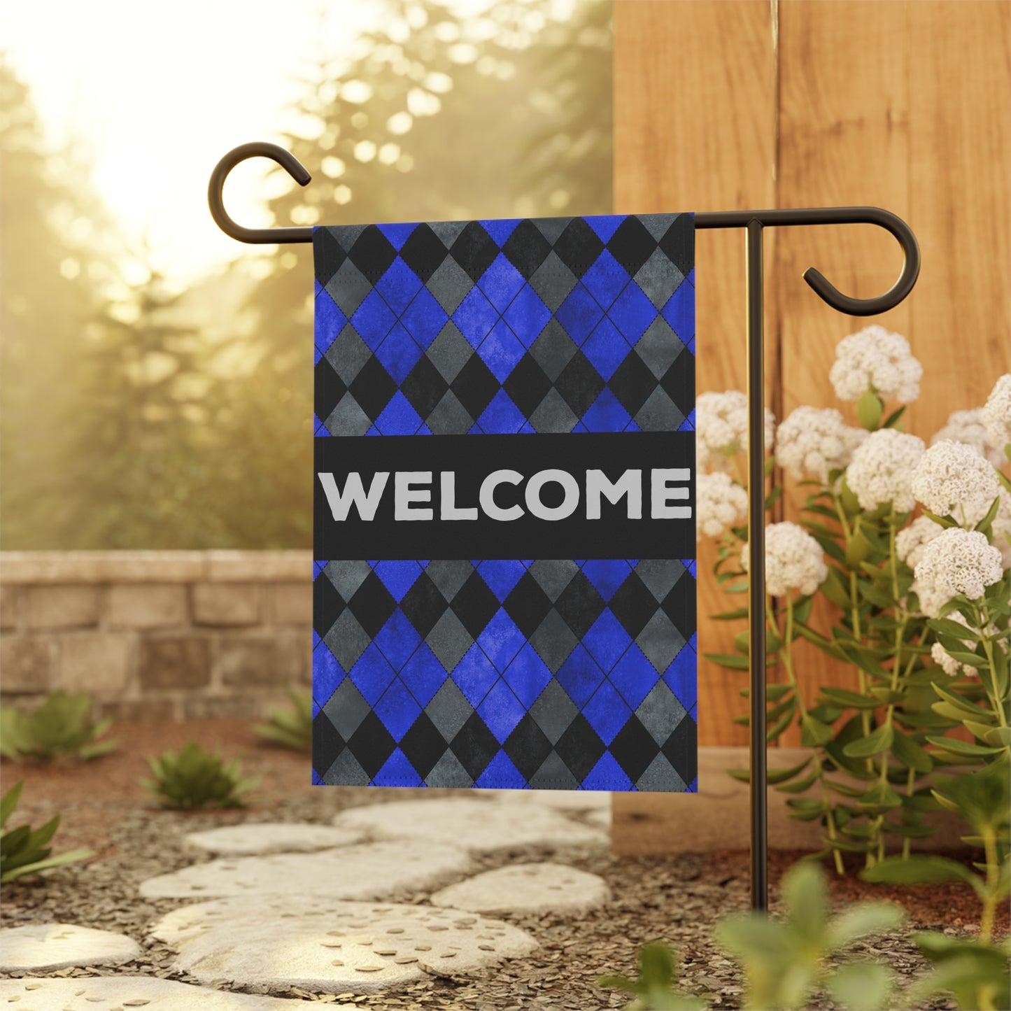 Frankie Welcome 2-Sided Garden & House Flag/Banner