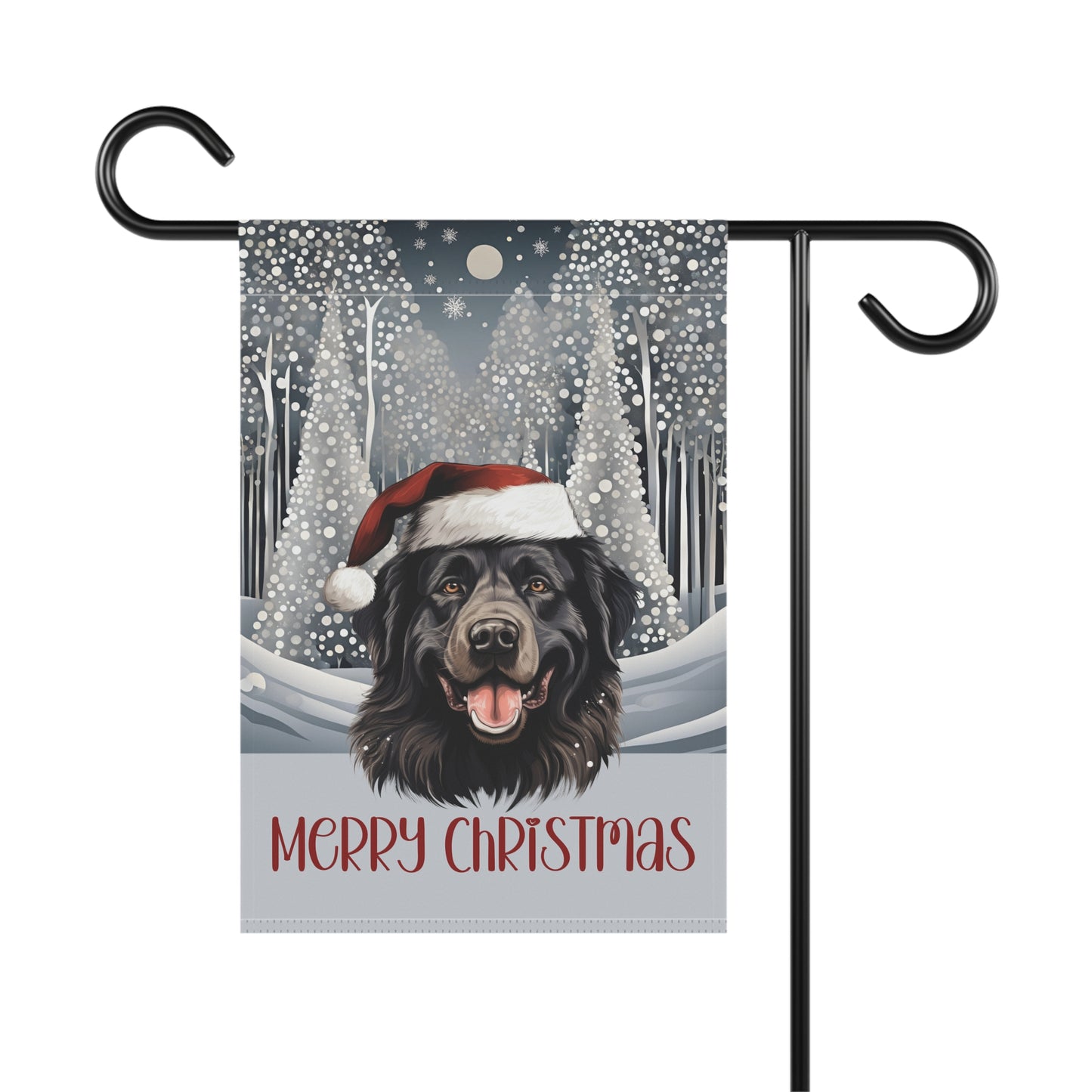 Newfoundland Merry Christmas 2-Sided Garden & House Flag/Banner