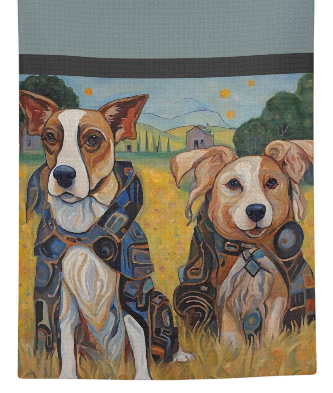 Dogs in the Kitchen- Sherlock & Watson Microfiber Tea Towel