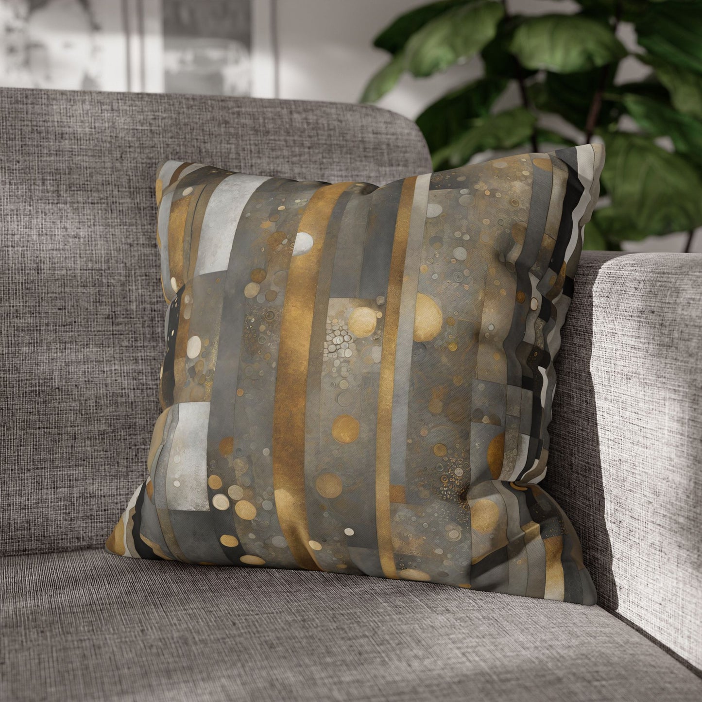 Chesterfield Abstract Square Poly Canvas Pillowcase