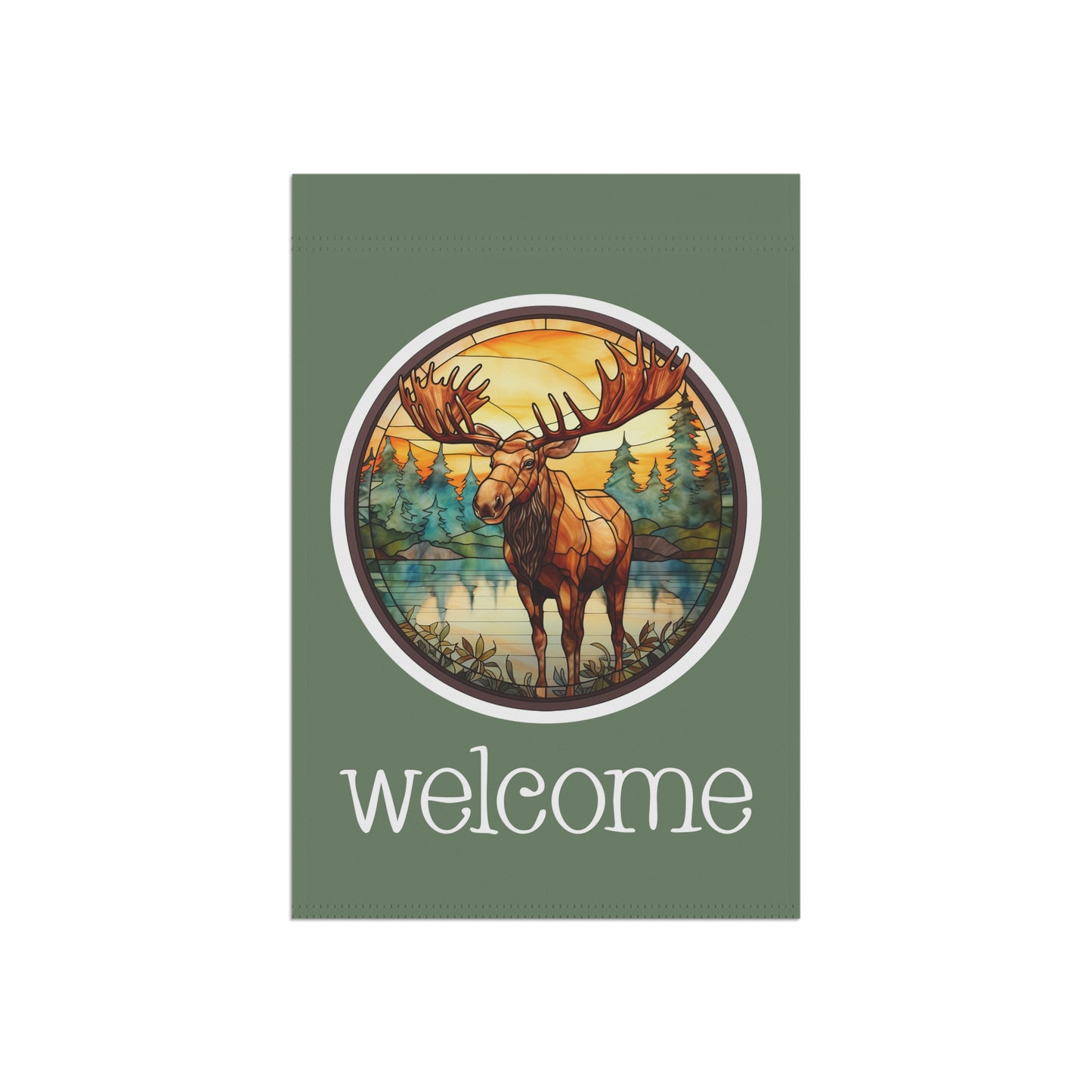 Moose Welcome 2-Sided Garden & House Flag/Banner