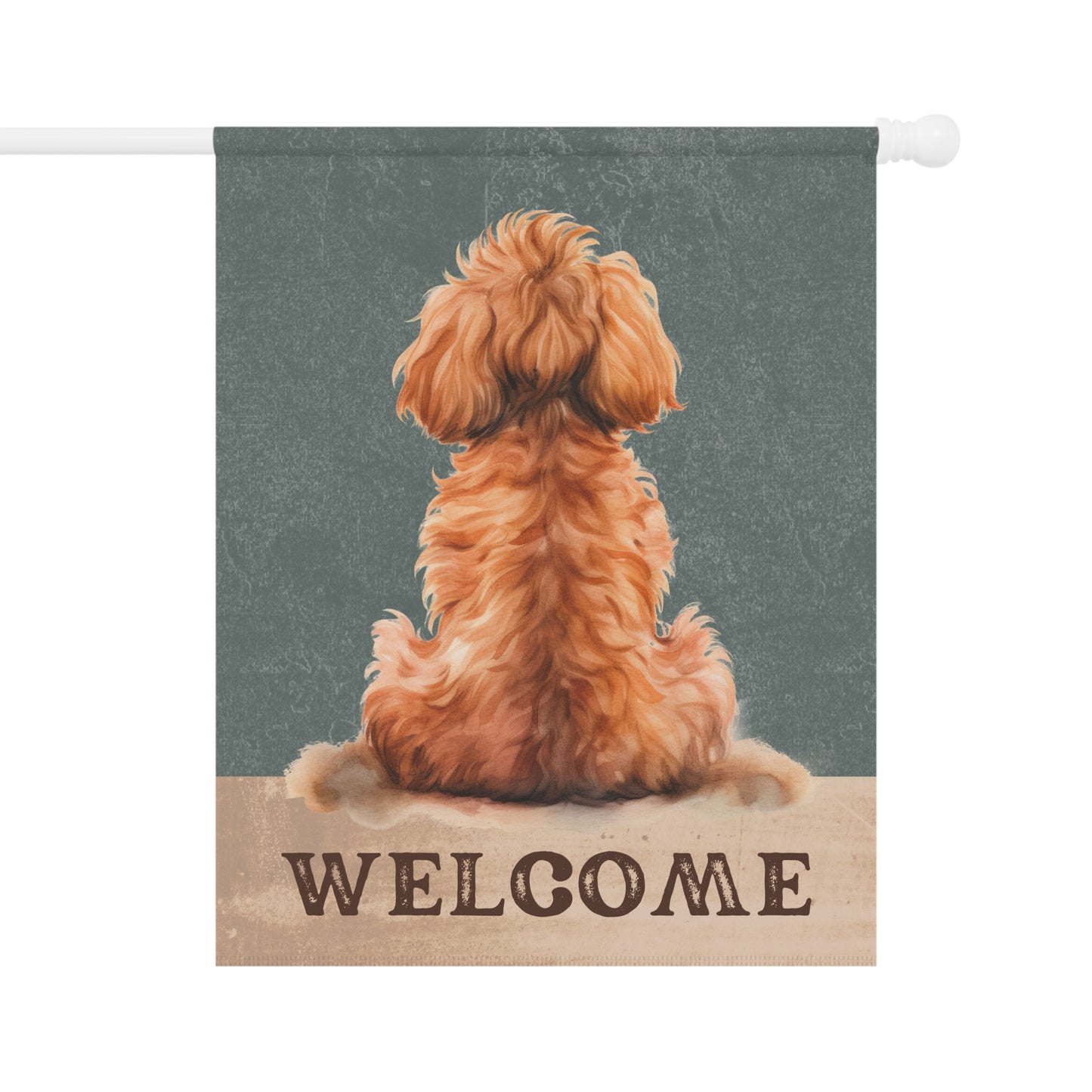 Poodle Welcome 2-Sided Garden & House Flag/Banner