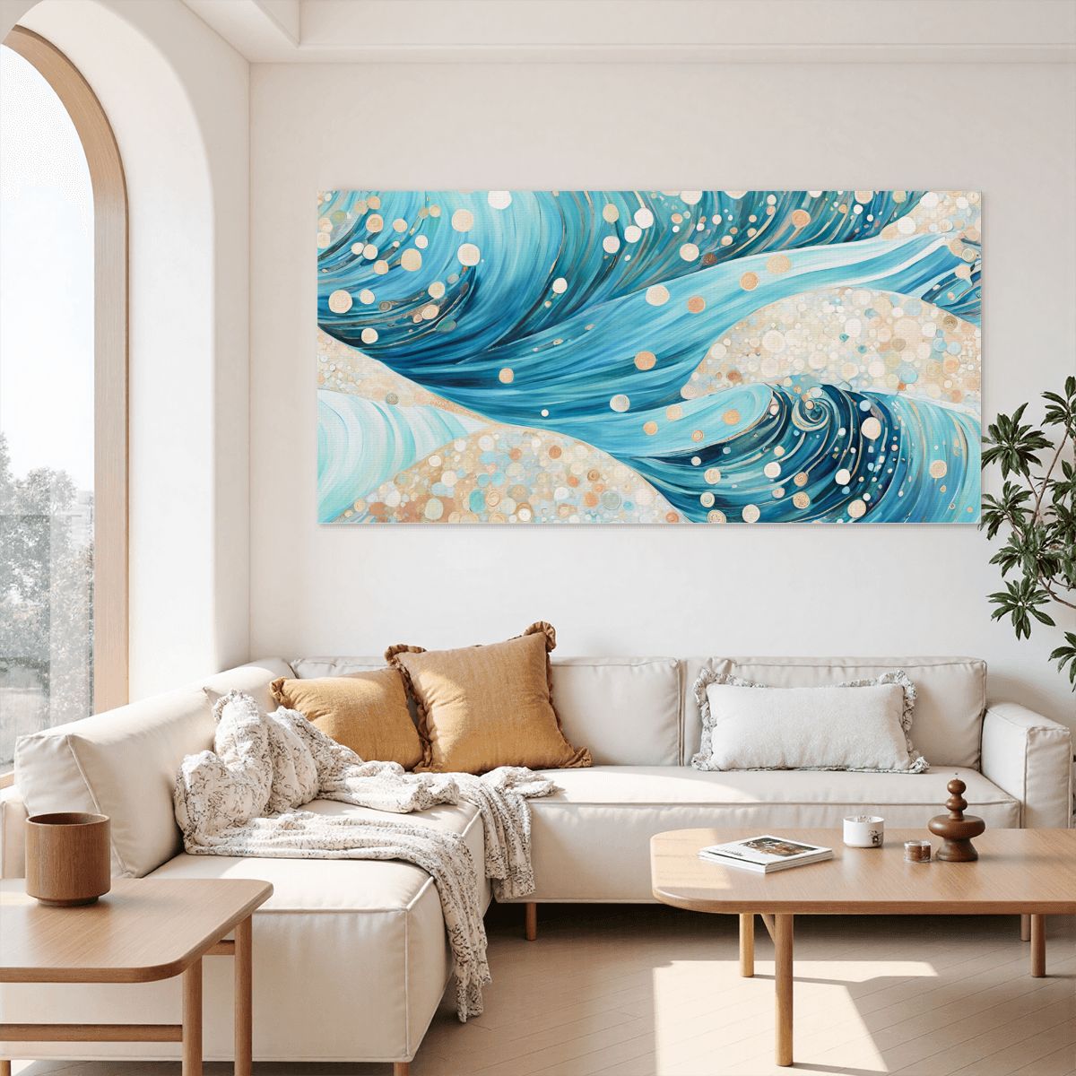 60" x 30" Printed Canvas Fabric Wall Art - No Frame (Made in USA)