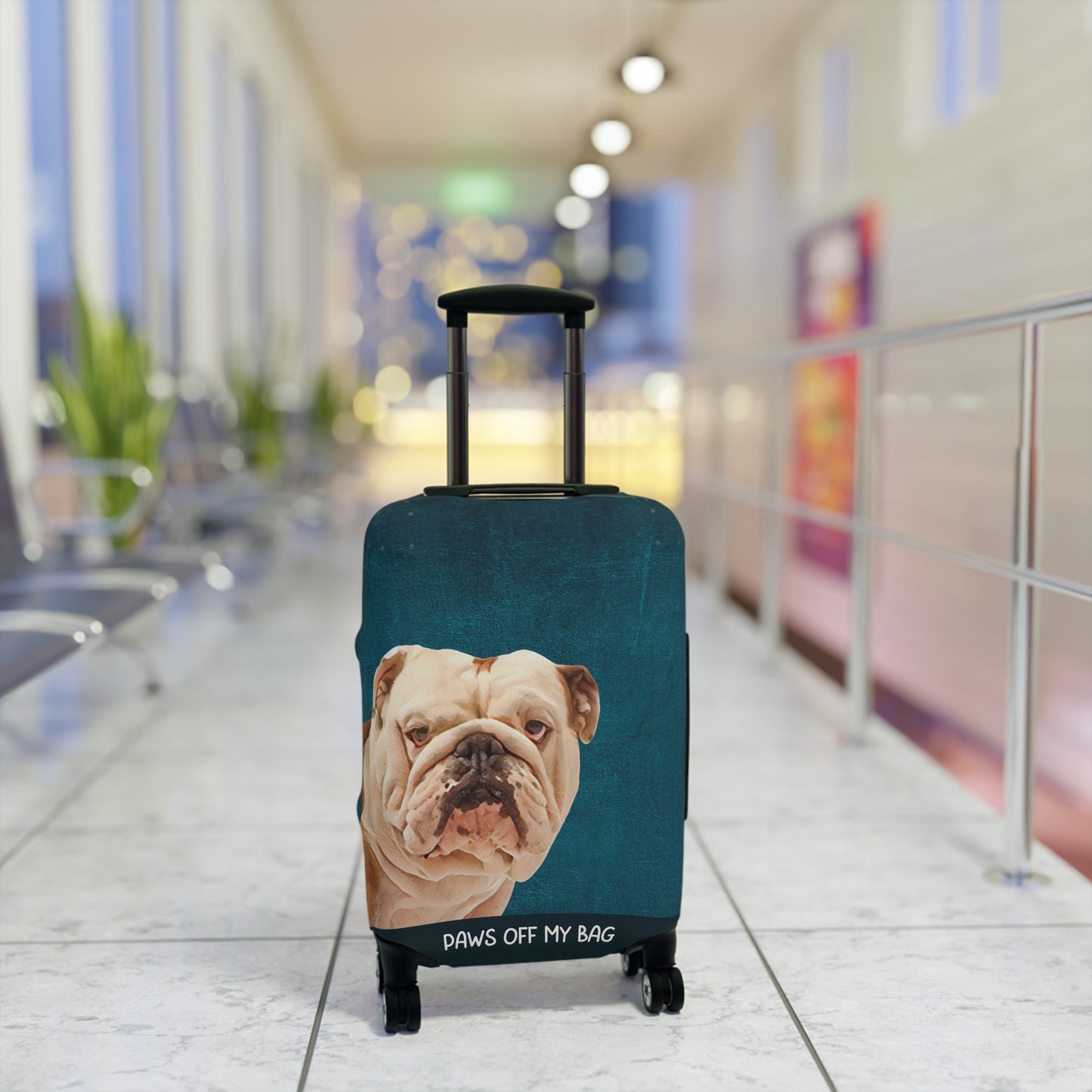 Bulldog Paws Off My Bag Luggage Cover