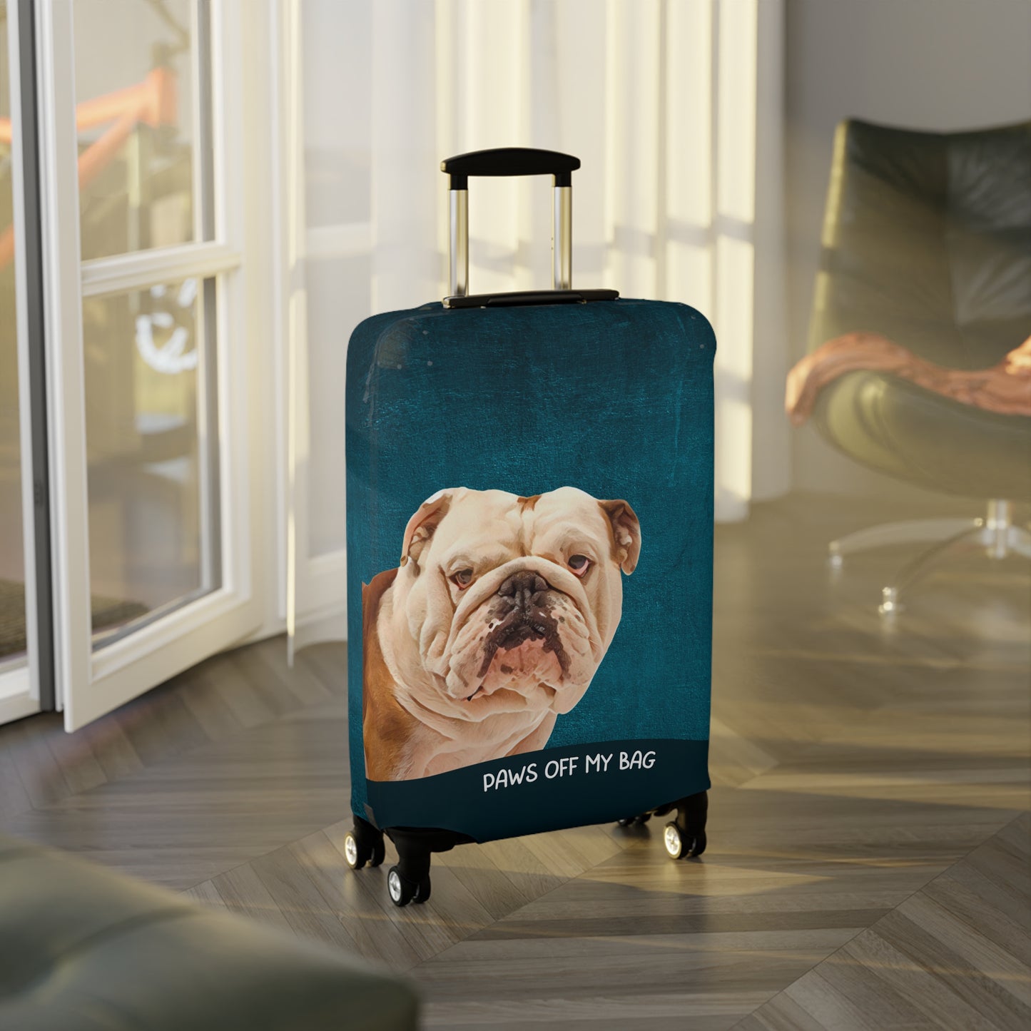 Bulldog Paws Off My Bag Luggage Cover