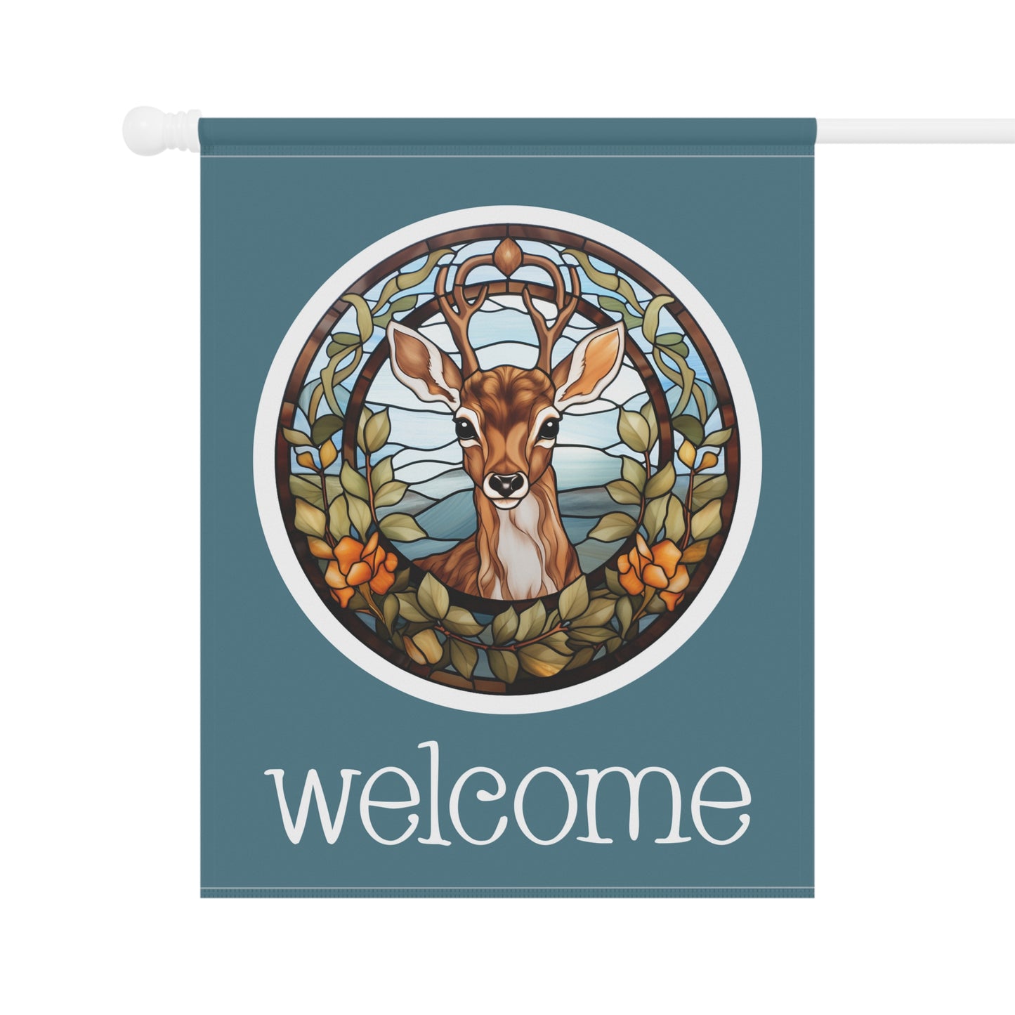 Fawn Welcome 2-Siuded Garden & House Flag/Banner