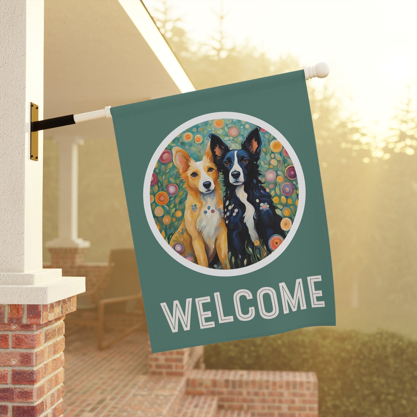 Pete & Doug 2 Welcome 2-Sided Garden & House Flag/Banner