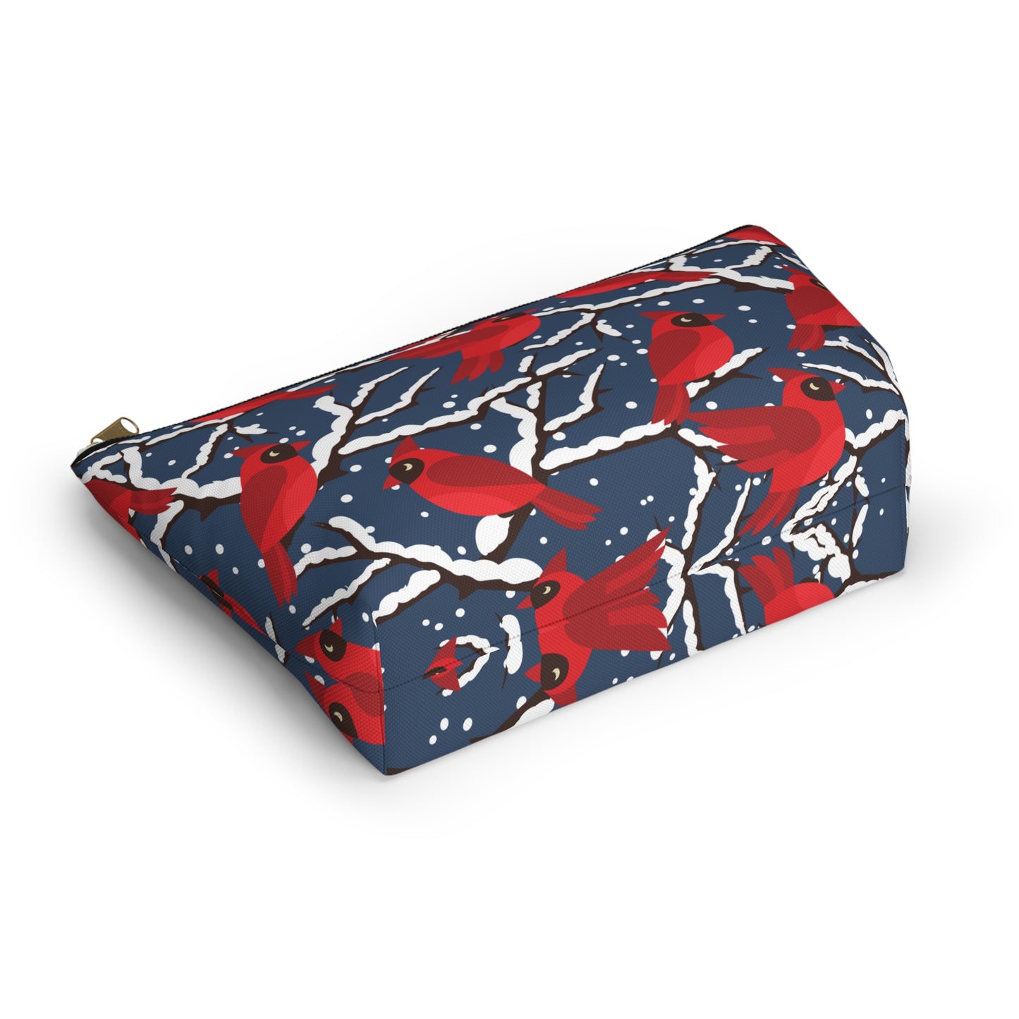 Cardinals on Snowy Branches Accessory Pouch w T-bottom