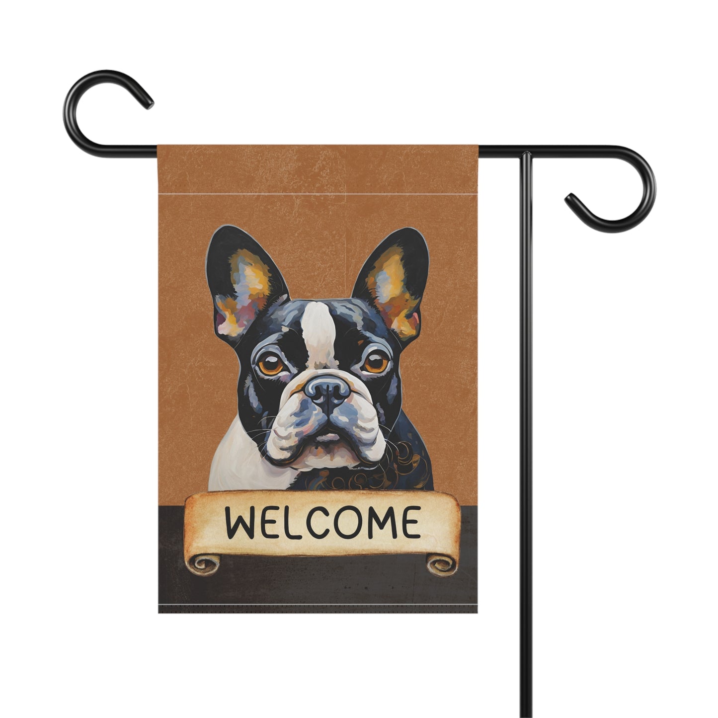 French Bulldog Welcome 2-Sided Garden & House Flag/Banner