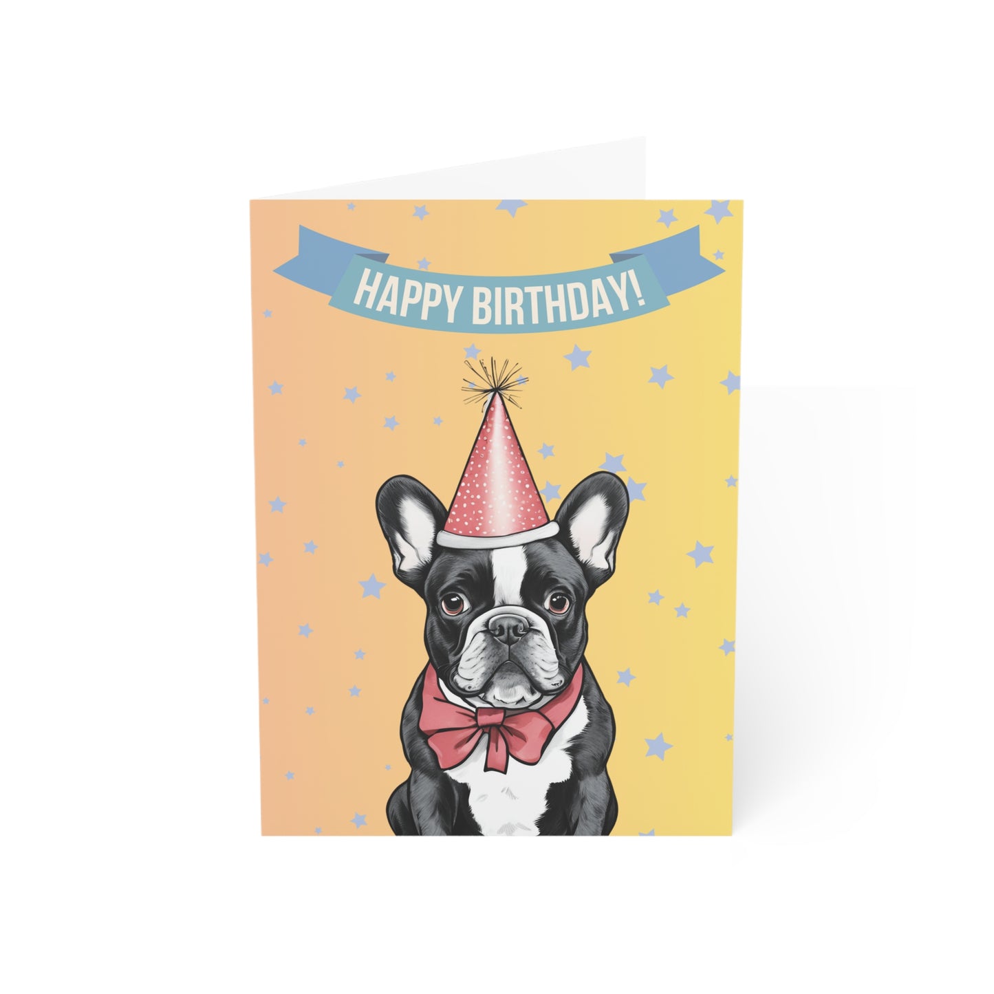 French Bulldog Happy Birthday 5 x 7 Greeting Cards (10 Pack)