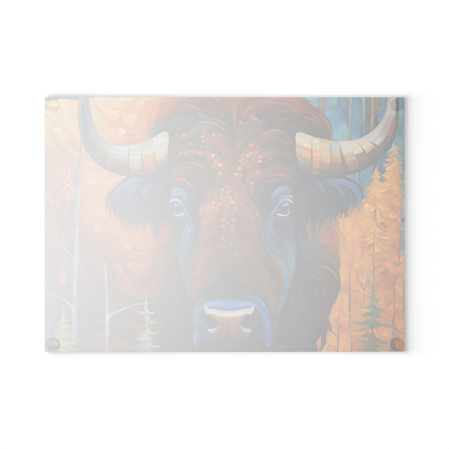 Rocky Mountain Bison Tempered Glass Cutting Board