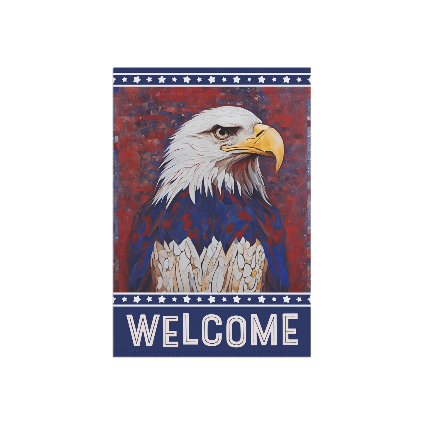 All American Eagle Welcome 2-Sided Garden & House Flag/Banner