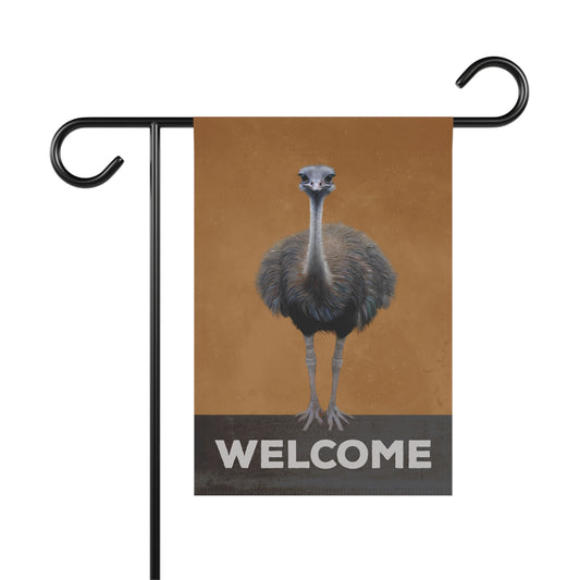 Ostrich Welcome 2-Sided Garden & House Flag/Banner