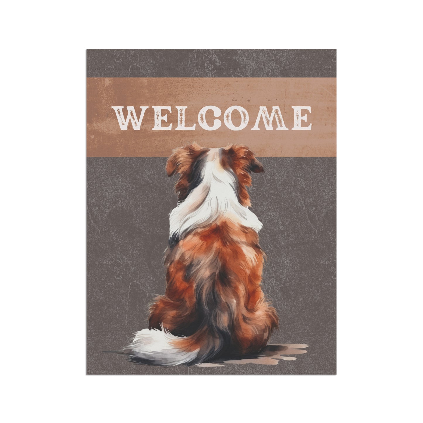 Australian Shepherd Welcome 2-Sided Garden & House Flag/Banner