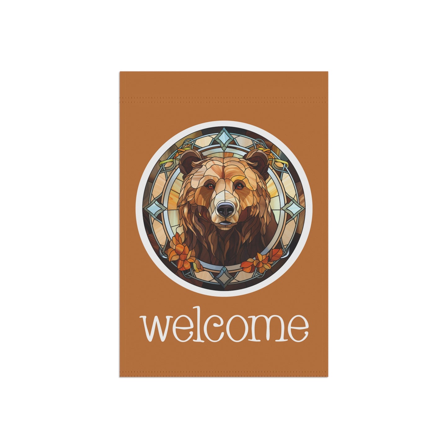 Brown Bear Welcome 2-Sided Garden & House Flag/Banner